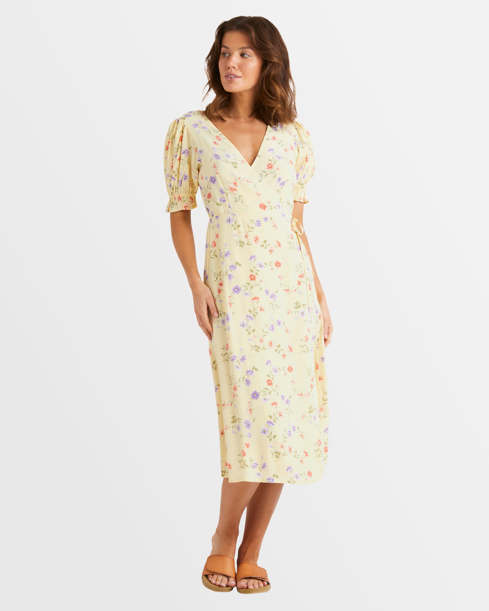 Womens Kismet Midi Wrap Dress