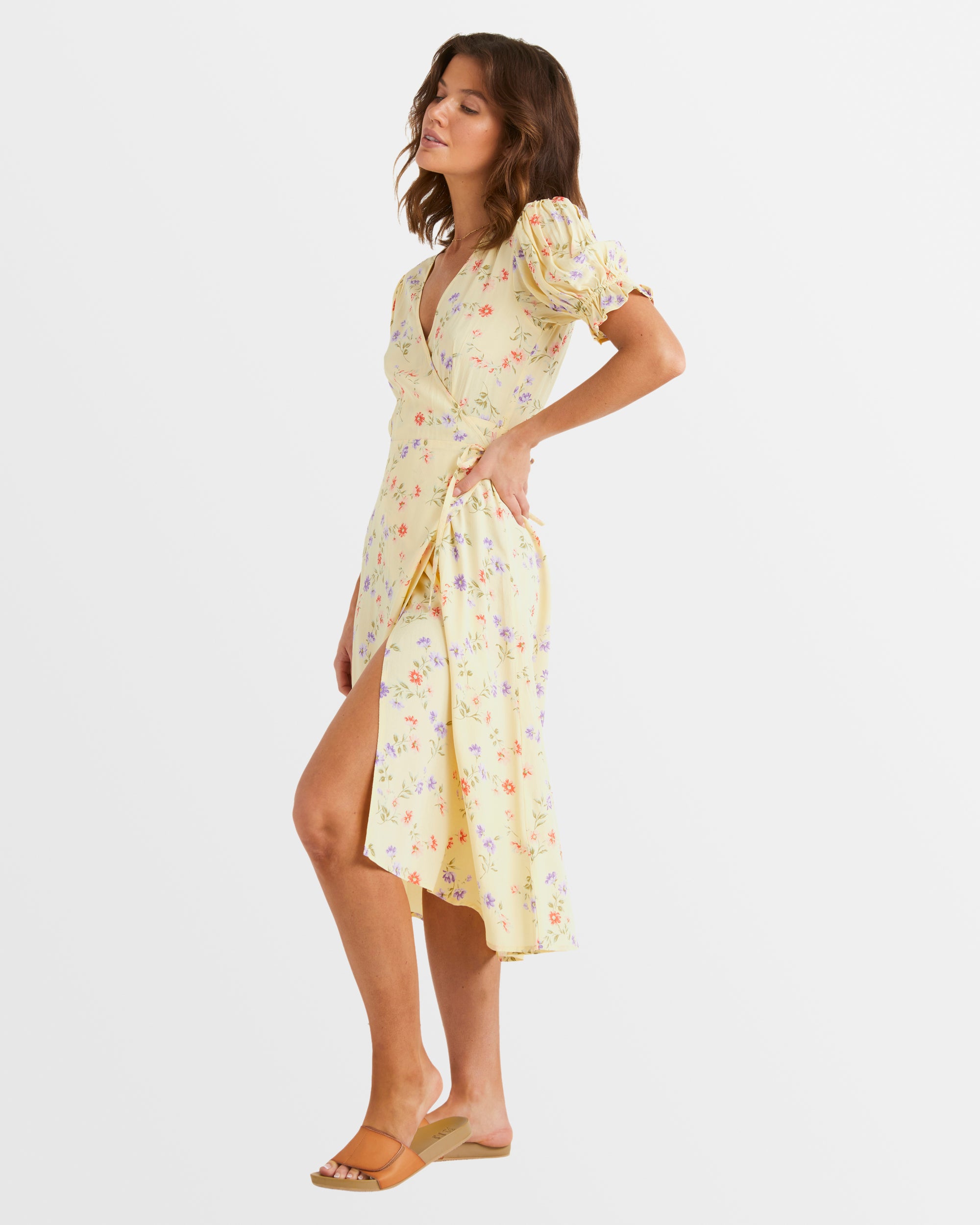 Womens Kismet Midi Wrap Dress