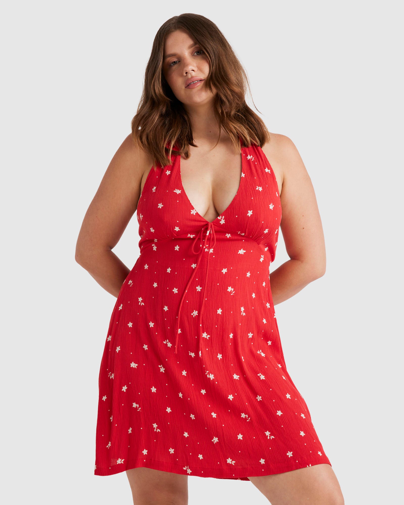 Womens Darlin Halter Mini Dress