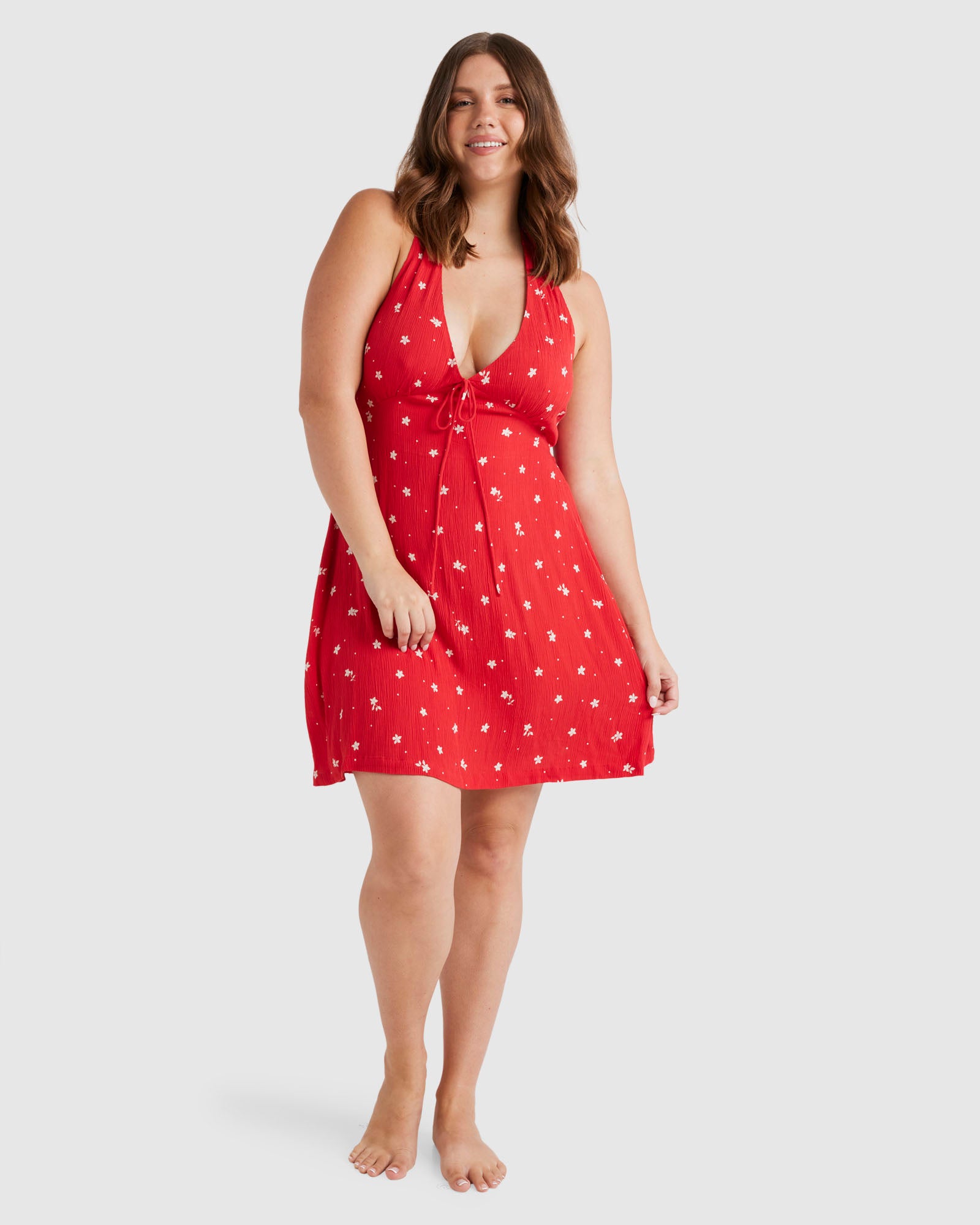 Womens Darlin Halter Mini Dress