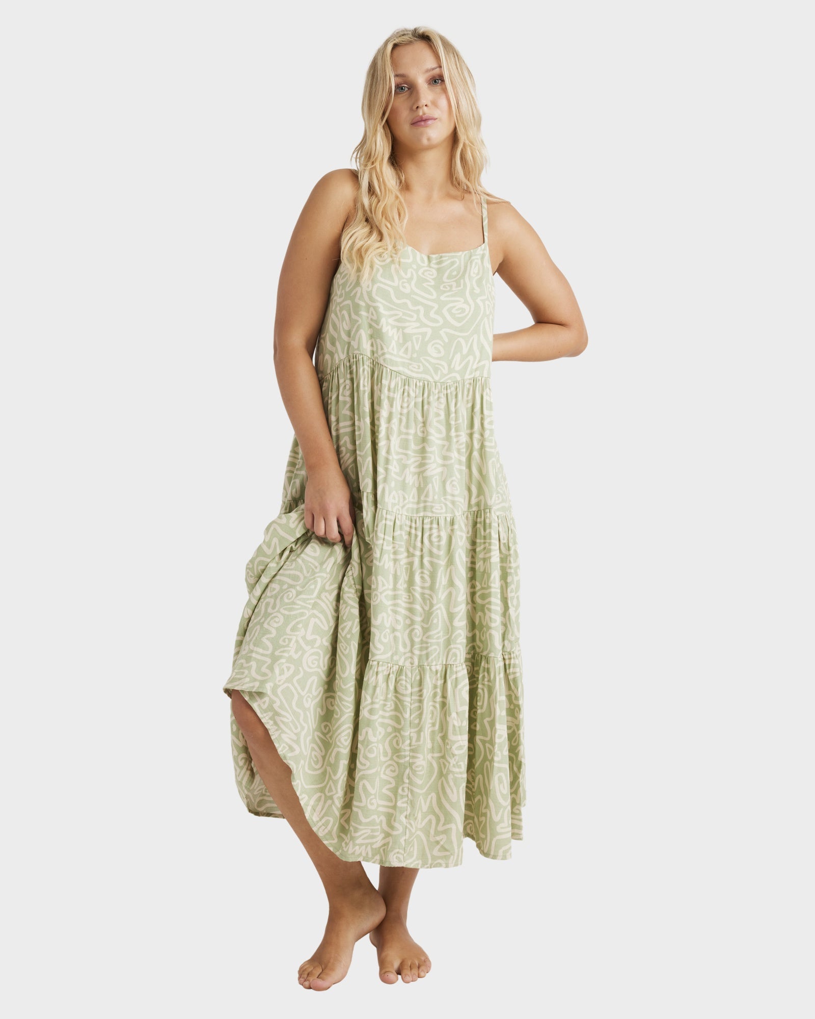 Womens Sunny Lines Lost Love Midi Dress