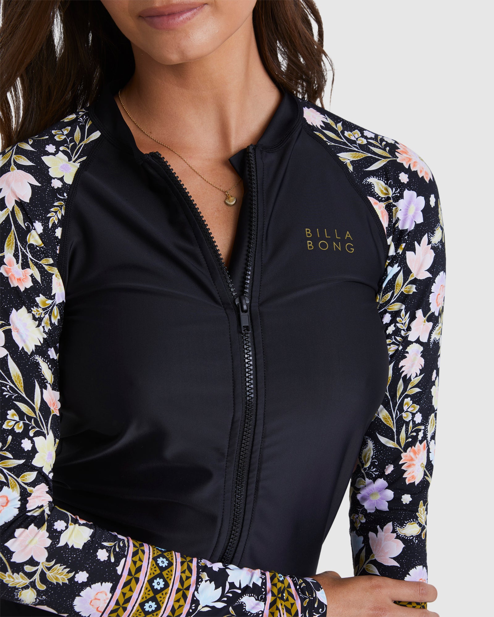 Womens Feelin Peaceful Pipa Long Sleeve Rash Vest