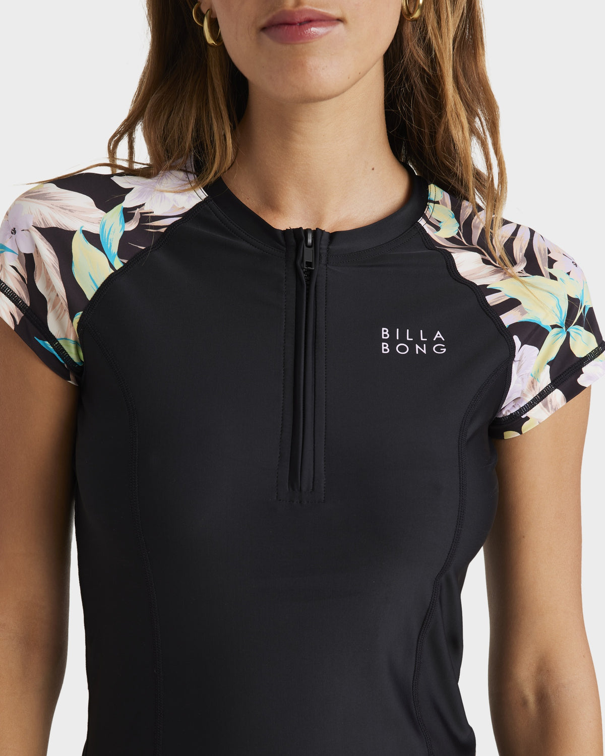 Womens Shadow Tropic Point Break Short Sleeve Rash Vest