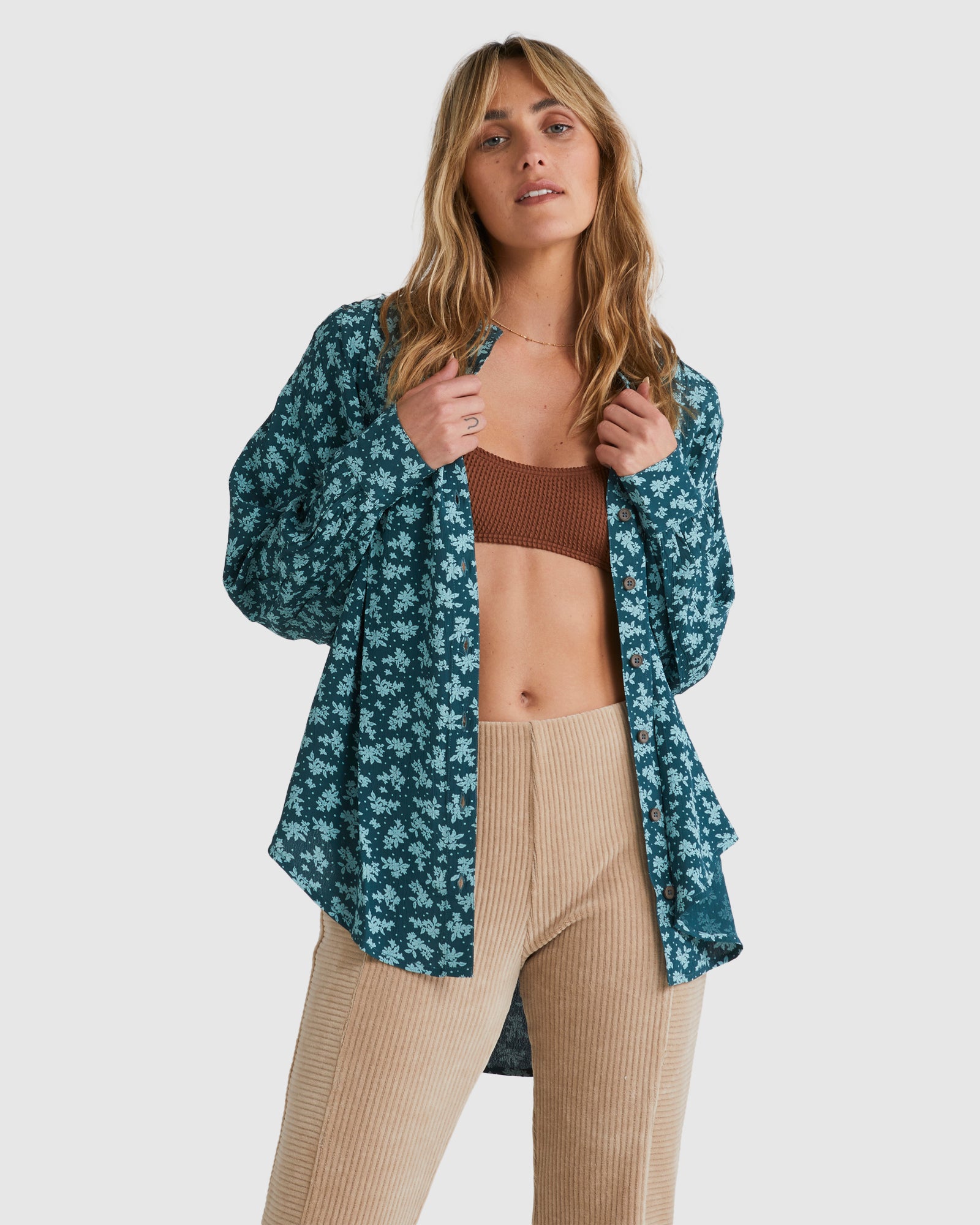 Womens Lost Days Shine On Long Sleeve Shirt