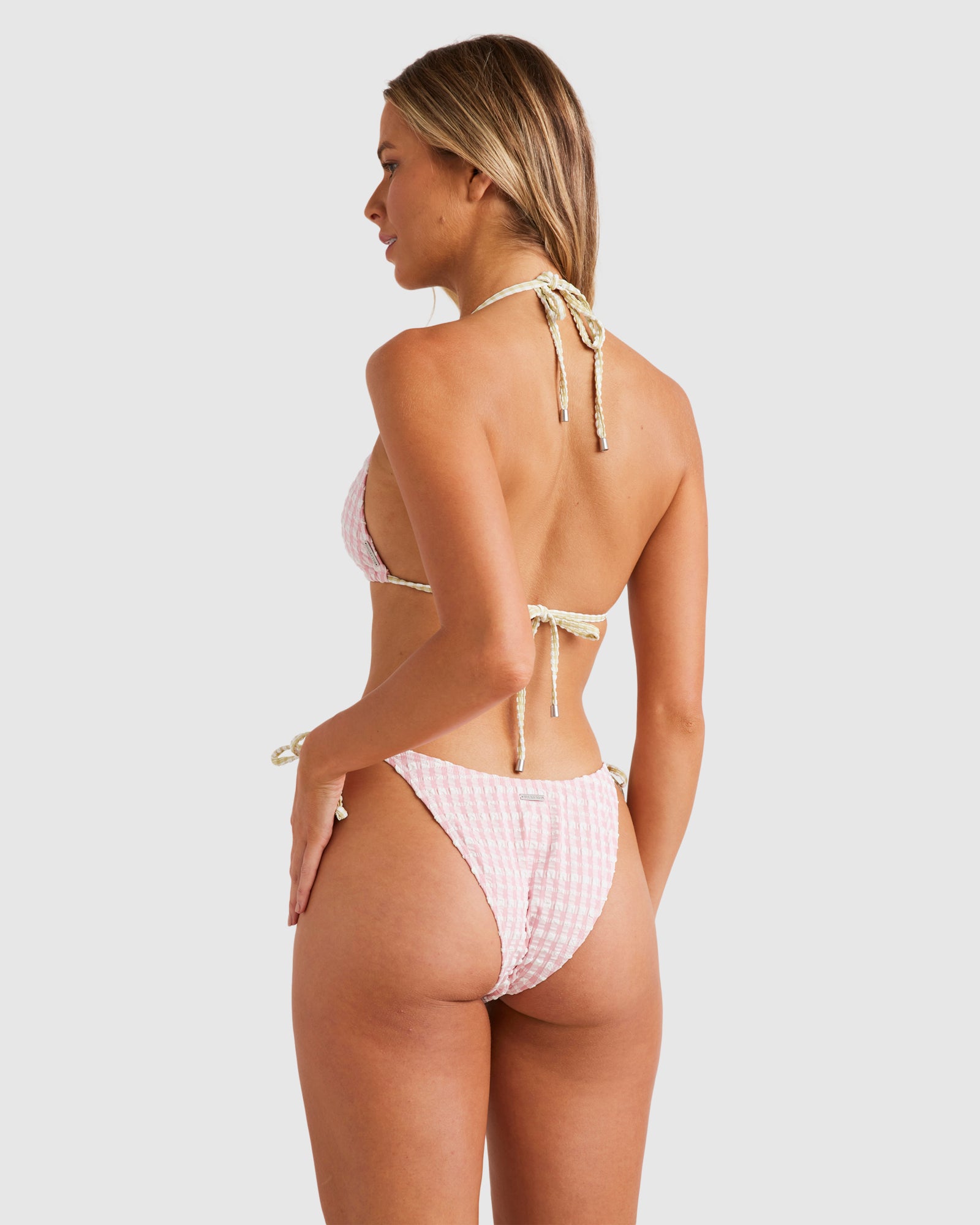 Womens Wave Check Remi Triangle Bikini Top