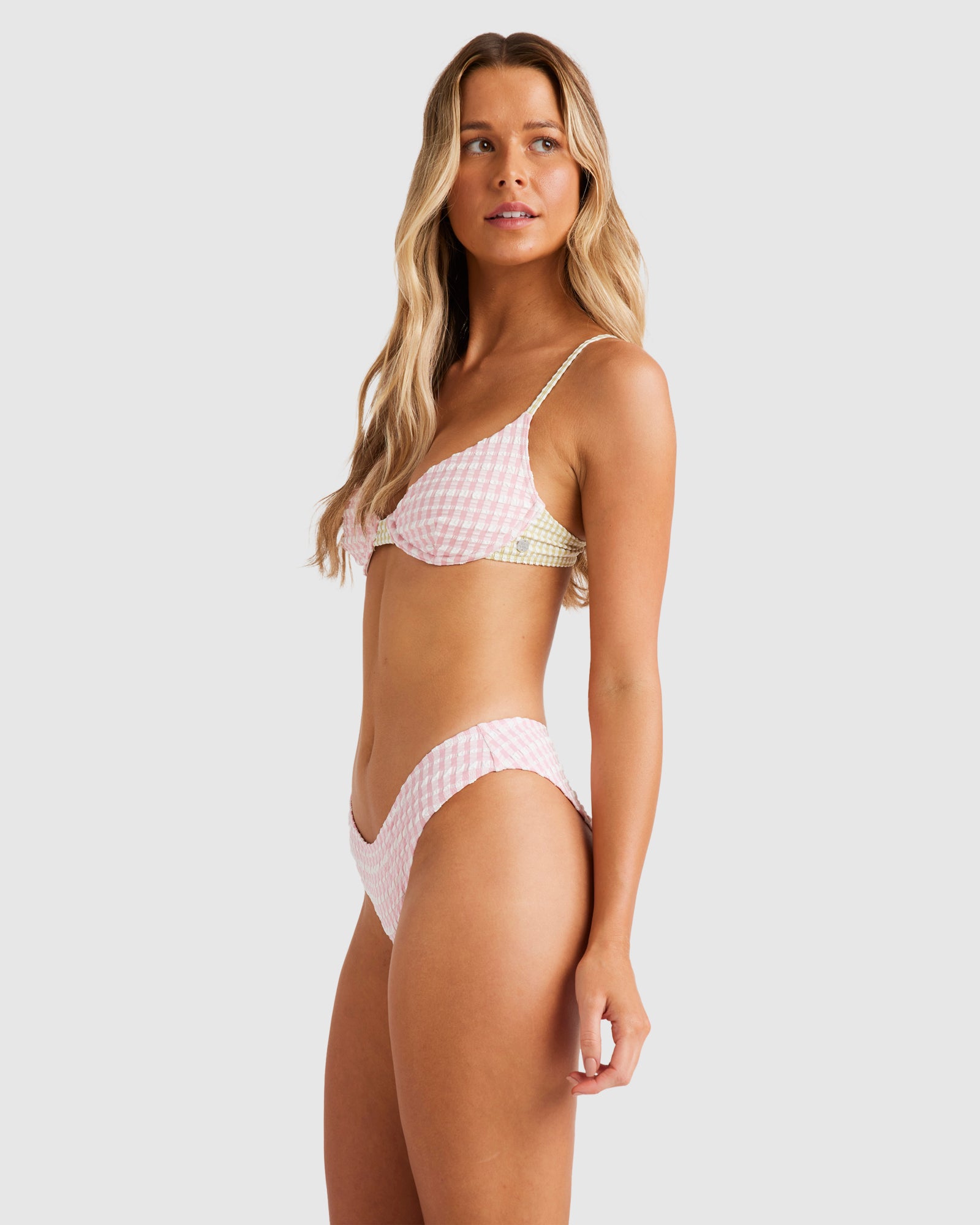 Womens Wave Check Bondi Pant Bikini Bottom