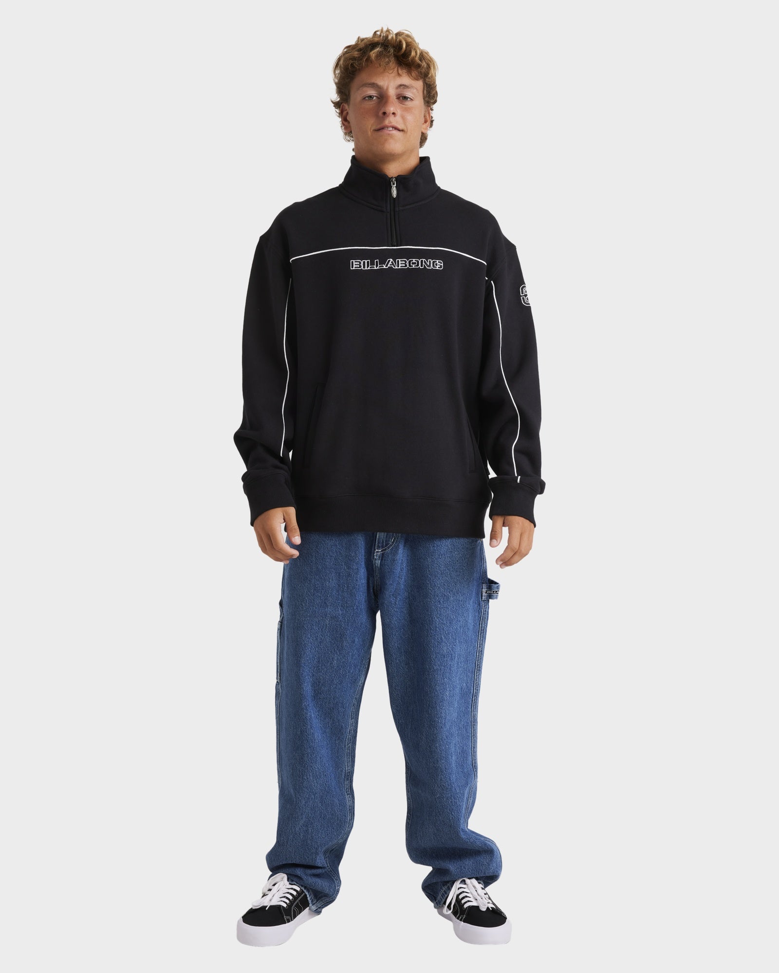 Mens Bracket Half Zip Hoodie