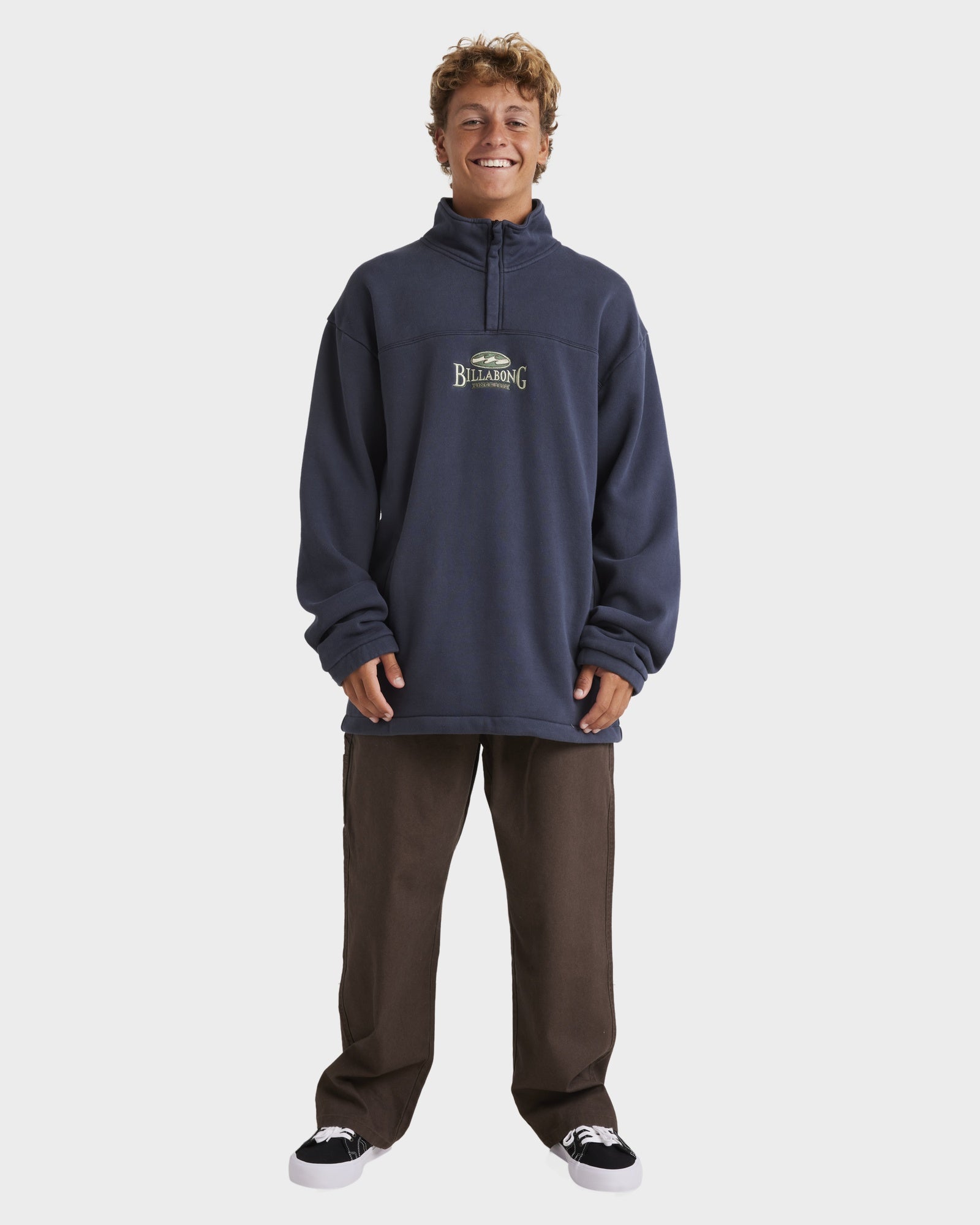 Mens King Prawn Half Zip Fleece Pullover