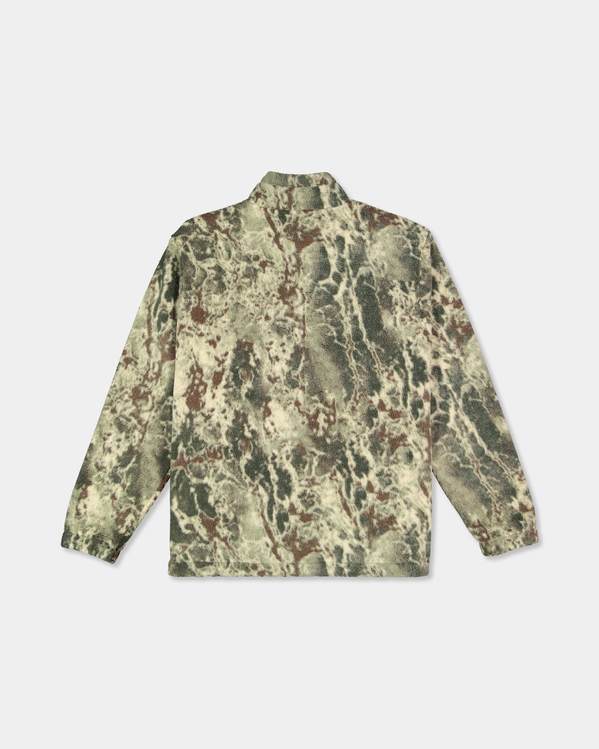 Mens Boundary Mock Zip Up Fleece Jacket