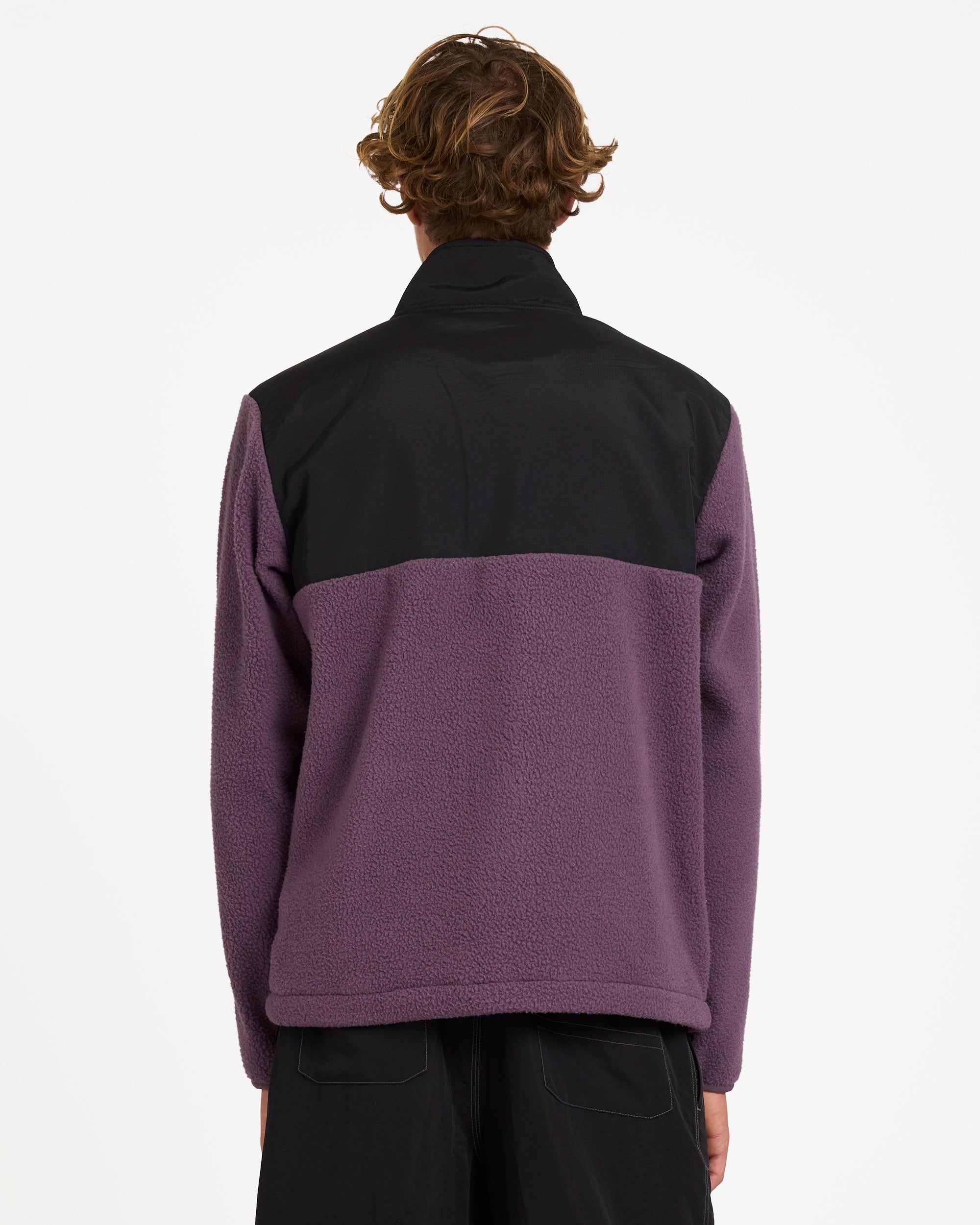 Mens Boundary Mock Snap Fleece Jumper