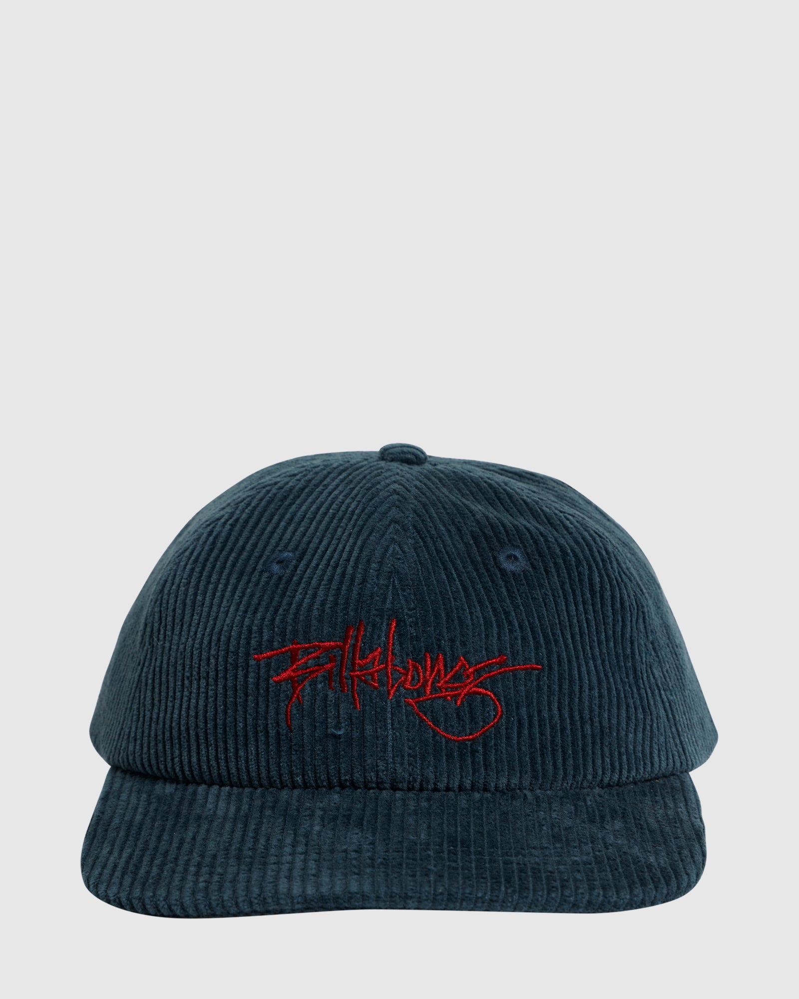 Mens Script Corduroy Snapback Cap