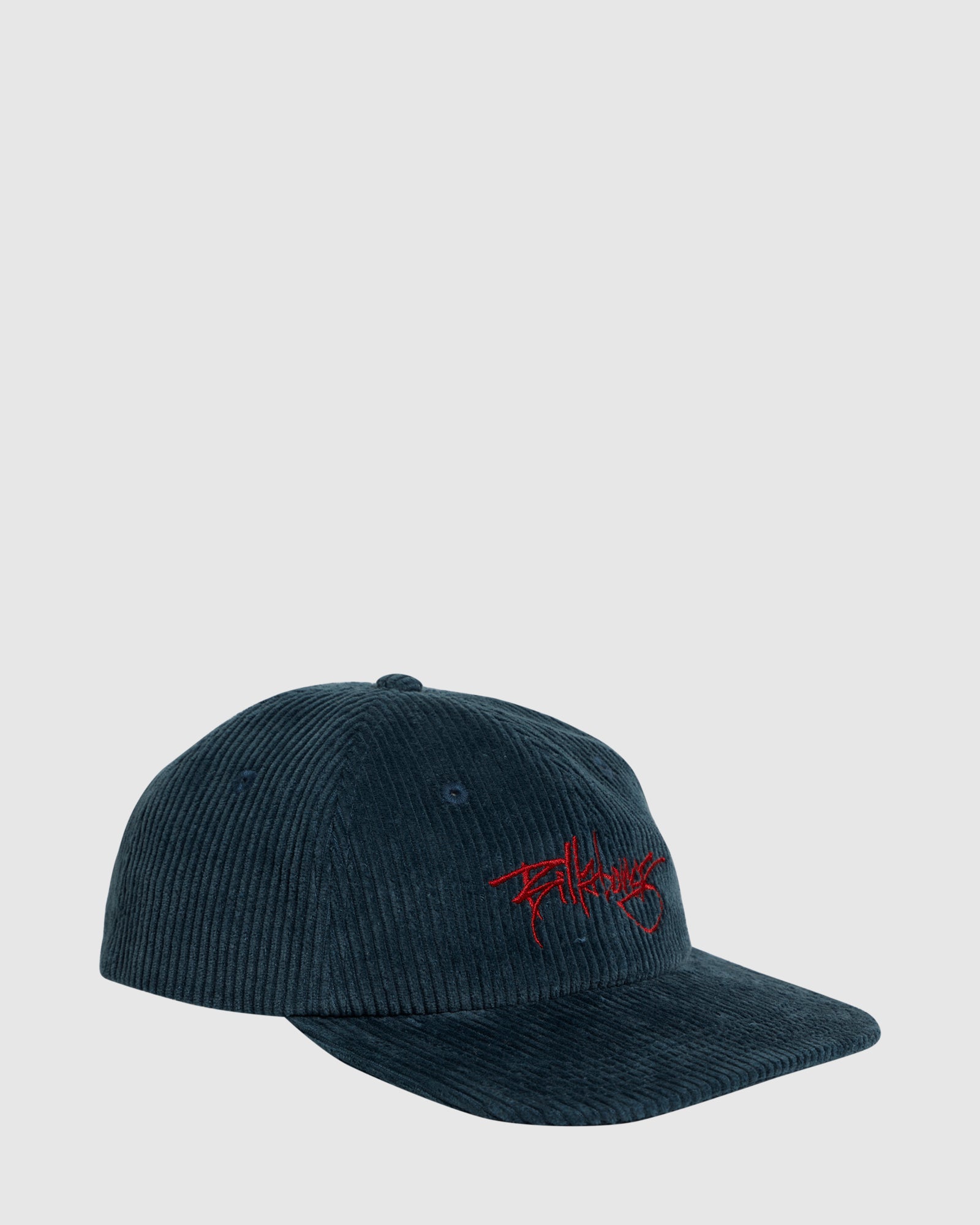 Mens Script Corduroy Snapback Cap