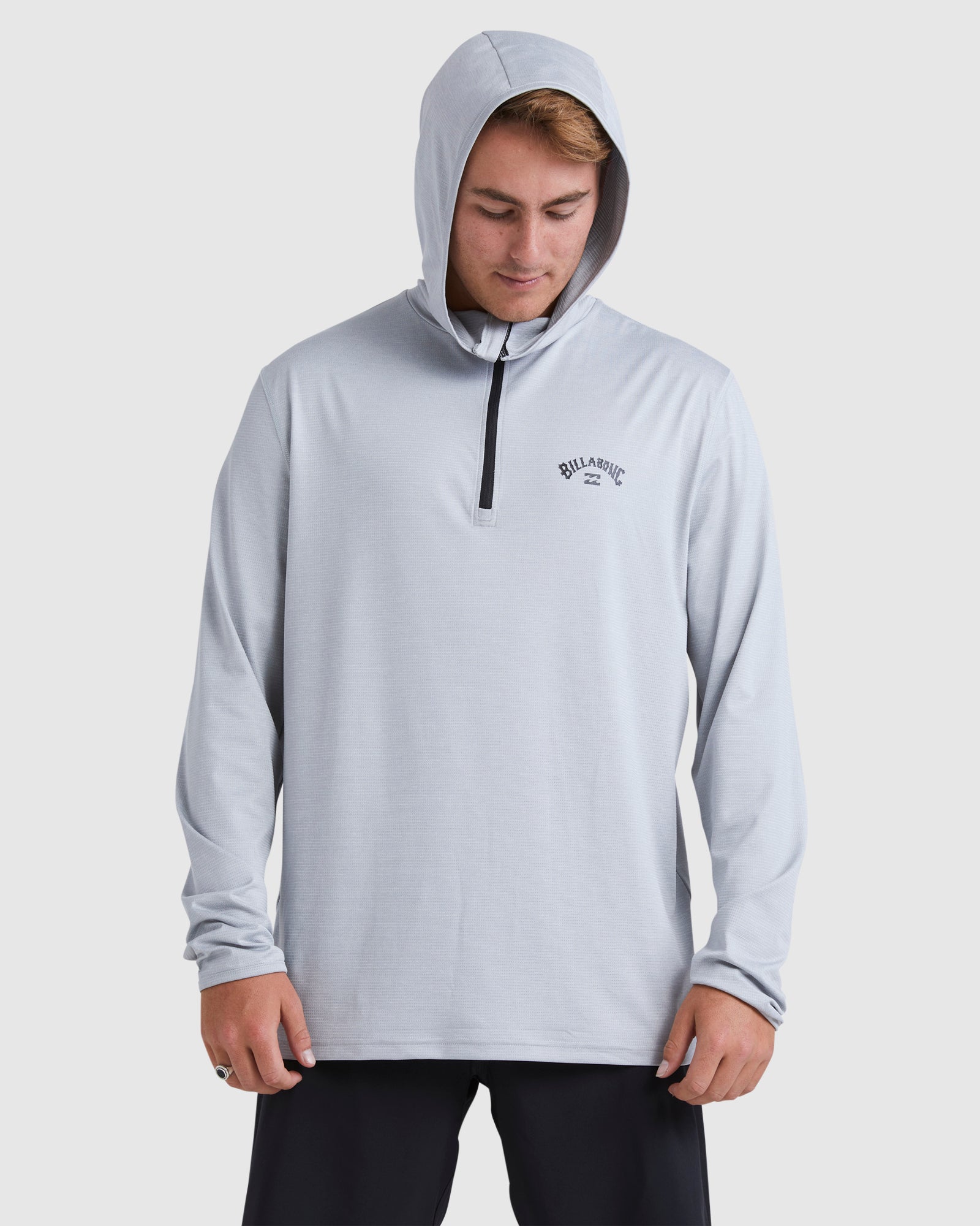 Mens Shoreline 1/4 Zip Hood Long Sleeve Rash Vest