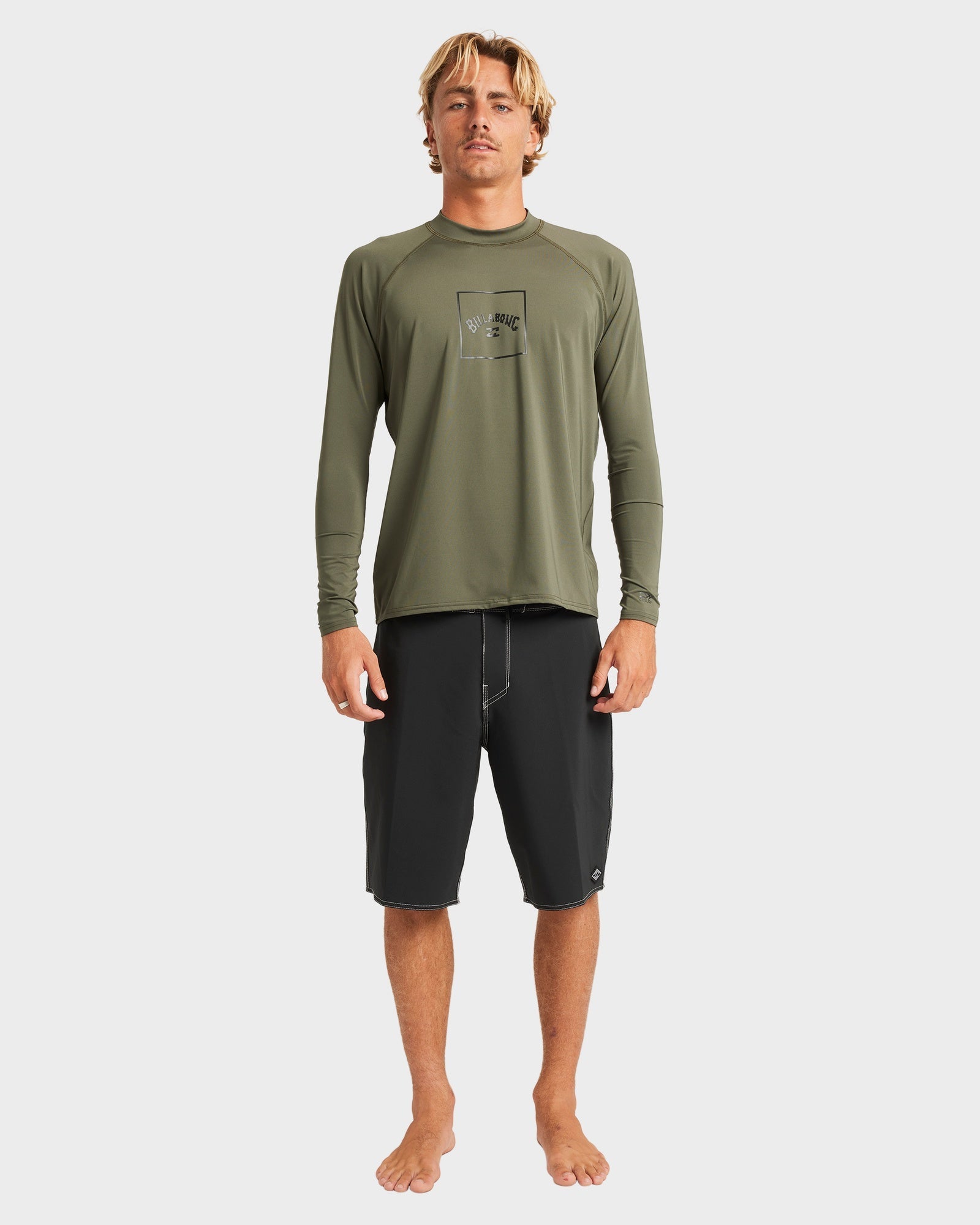 Mens Boxed Arch Regular Fit Long Sleeve Rash Vest