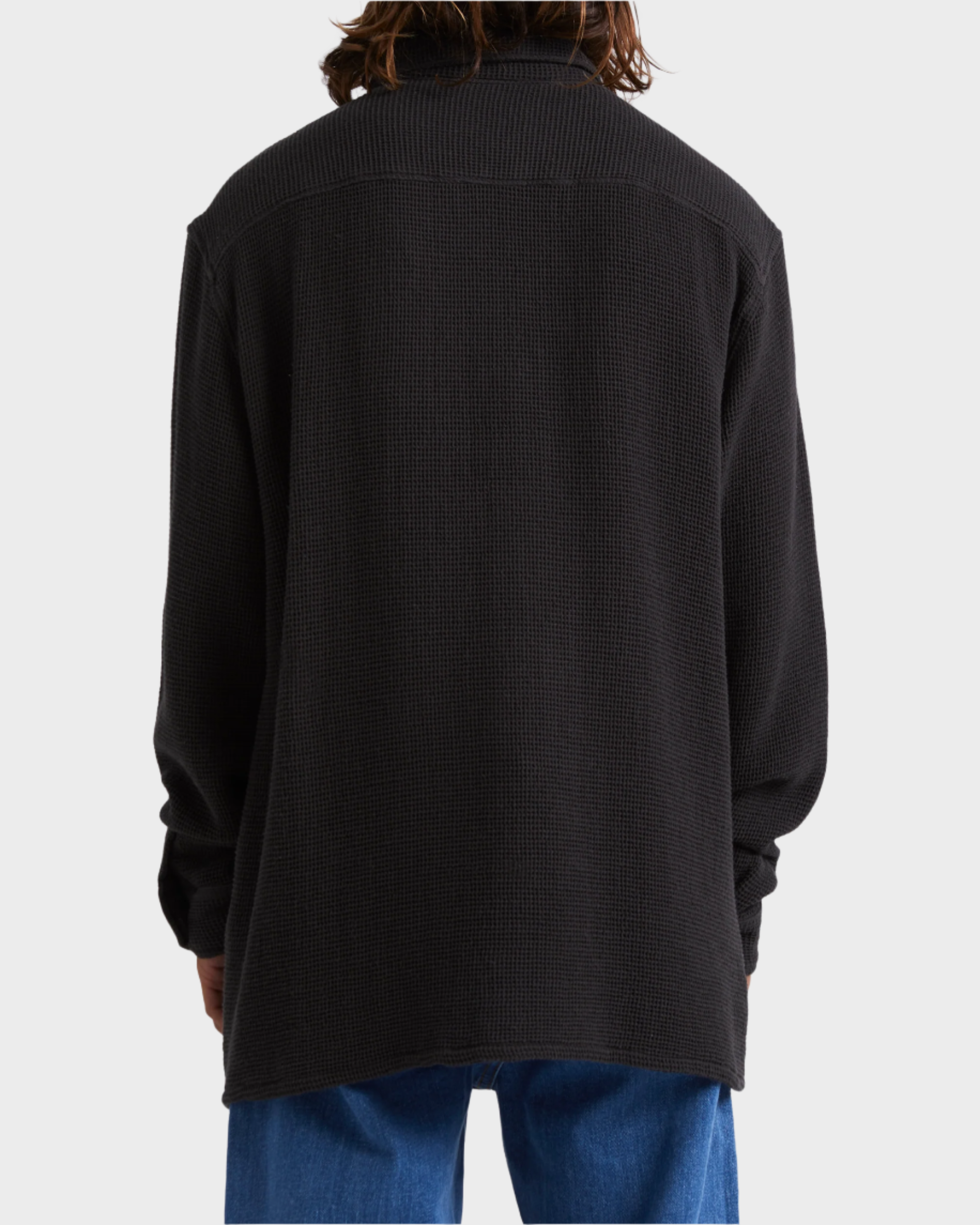 Mens Waffle On Long Sleeve Shirt