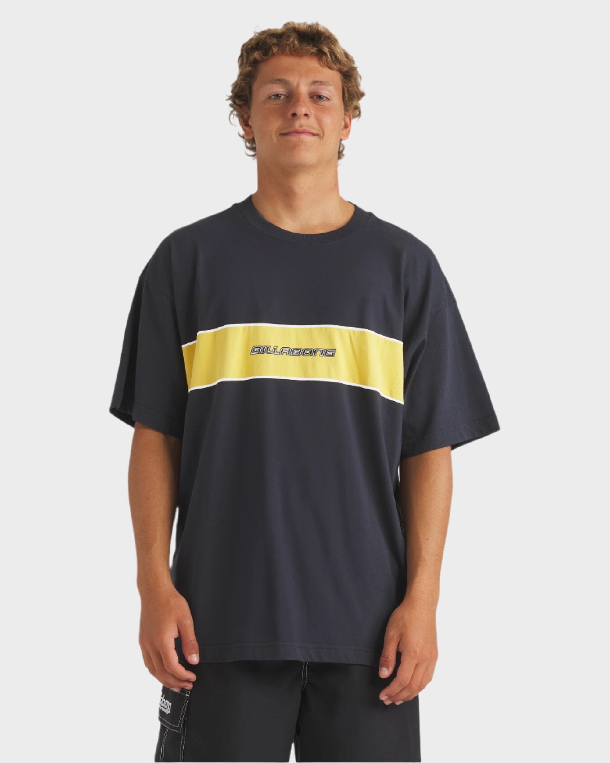 Mens Panel TShirt WASHED BLACK Billabong AU