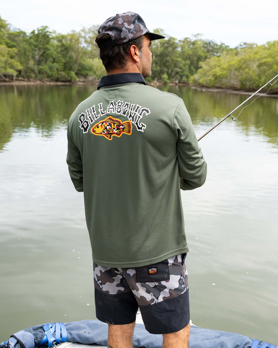Mens Otis Mangrove Fisho Long Sleeve Rash Vest