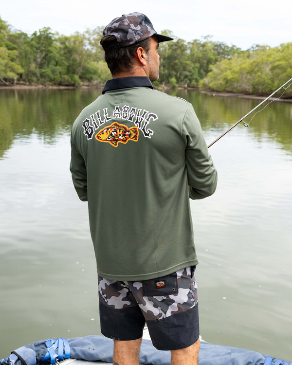 Mens Otis Mangrove Fisho Long Sleeve Rash Vest