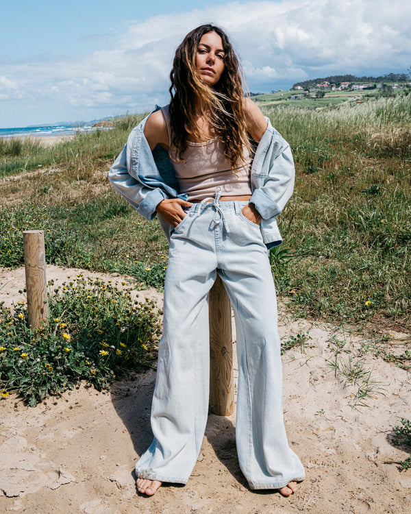 Womens Jade Saltwashed Elastic Pants