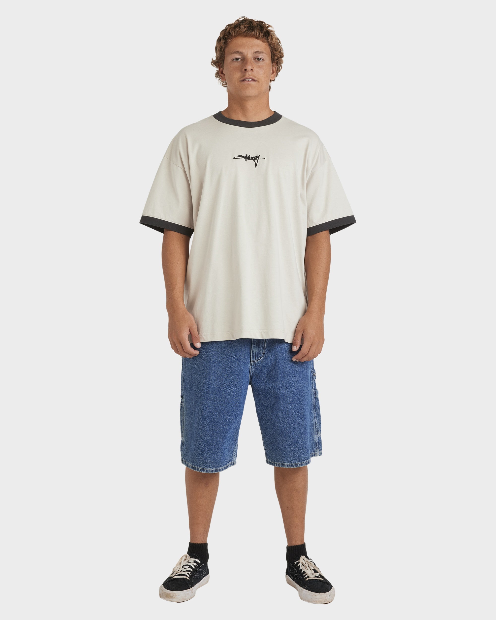 Mens Script Ringer T-Shirt