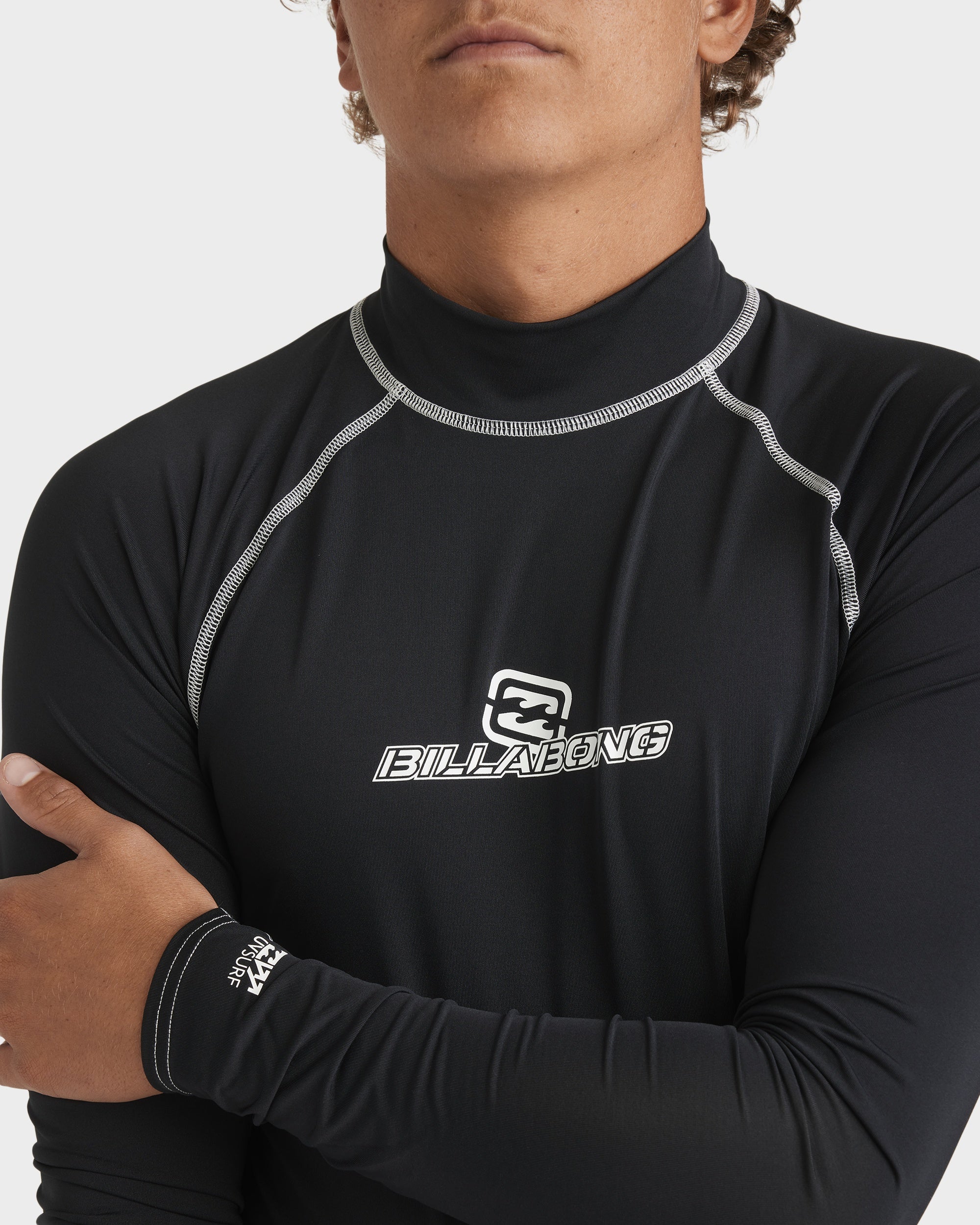 Mens Jimmy Contrast Long Sleeve Rash Vest