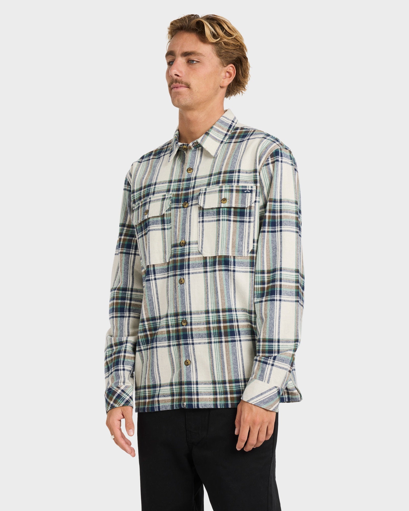 Mens Offshore Long Sleeve Flannel Shirt