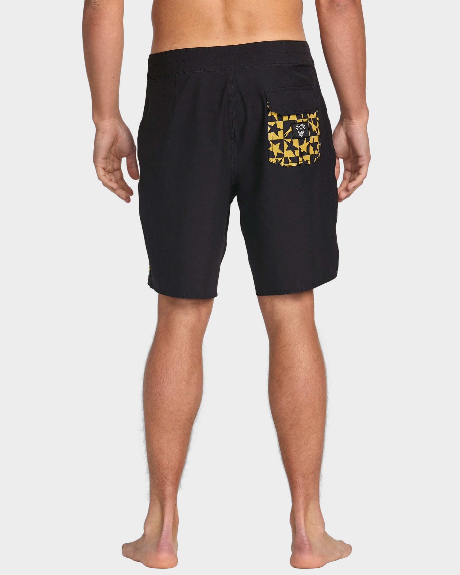 Mens Black Star Surf Pro 18.5" Boardshorts