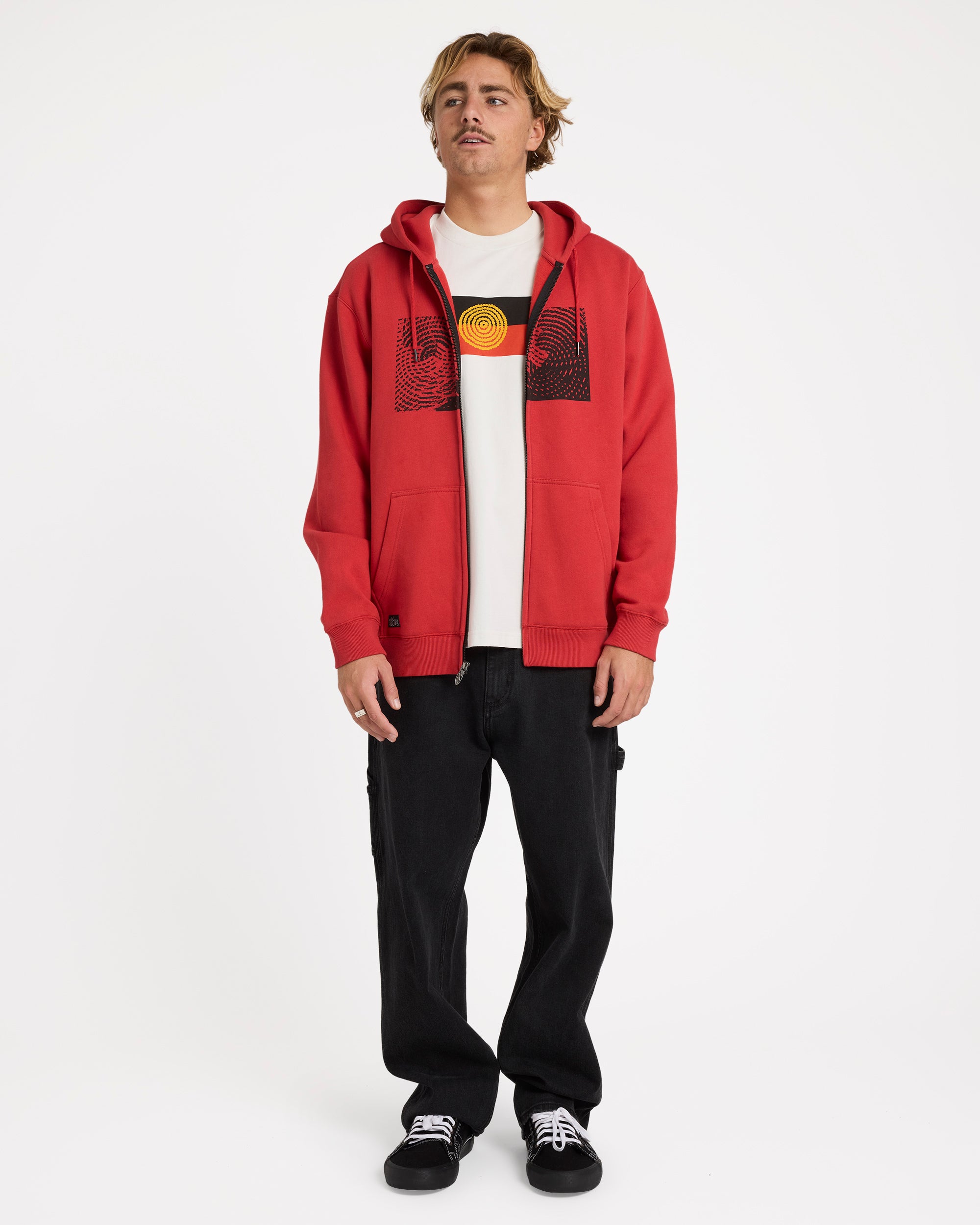 Mens Otis Canvas Zip Up Hoodie