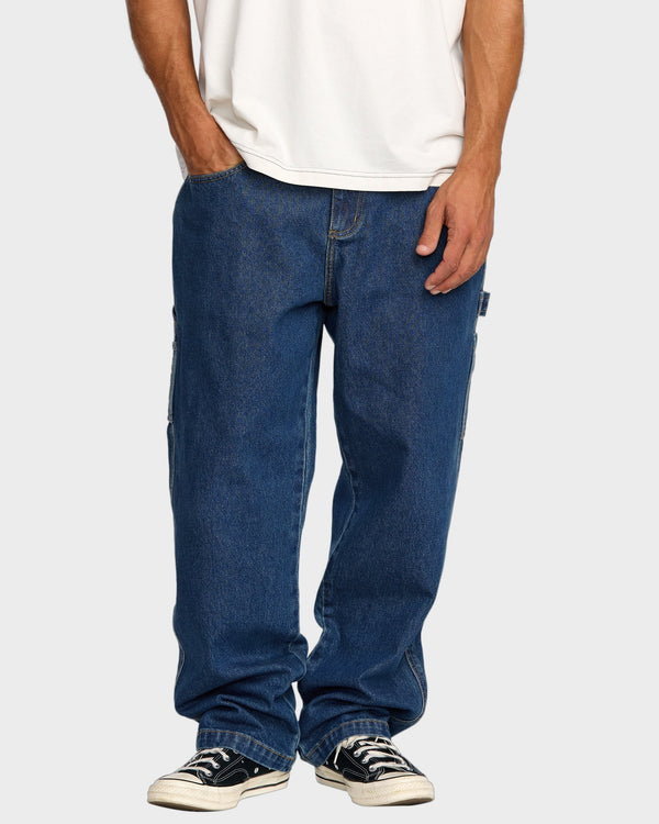 Mens Bad Dog Workwear Denim Pants