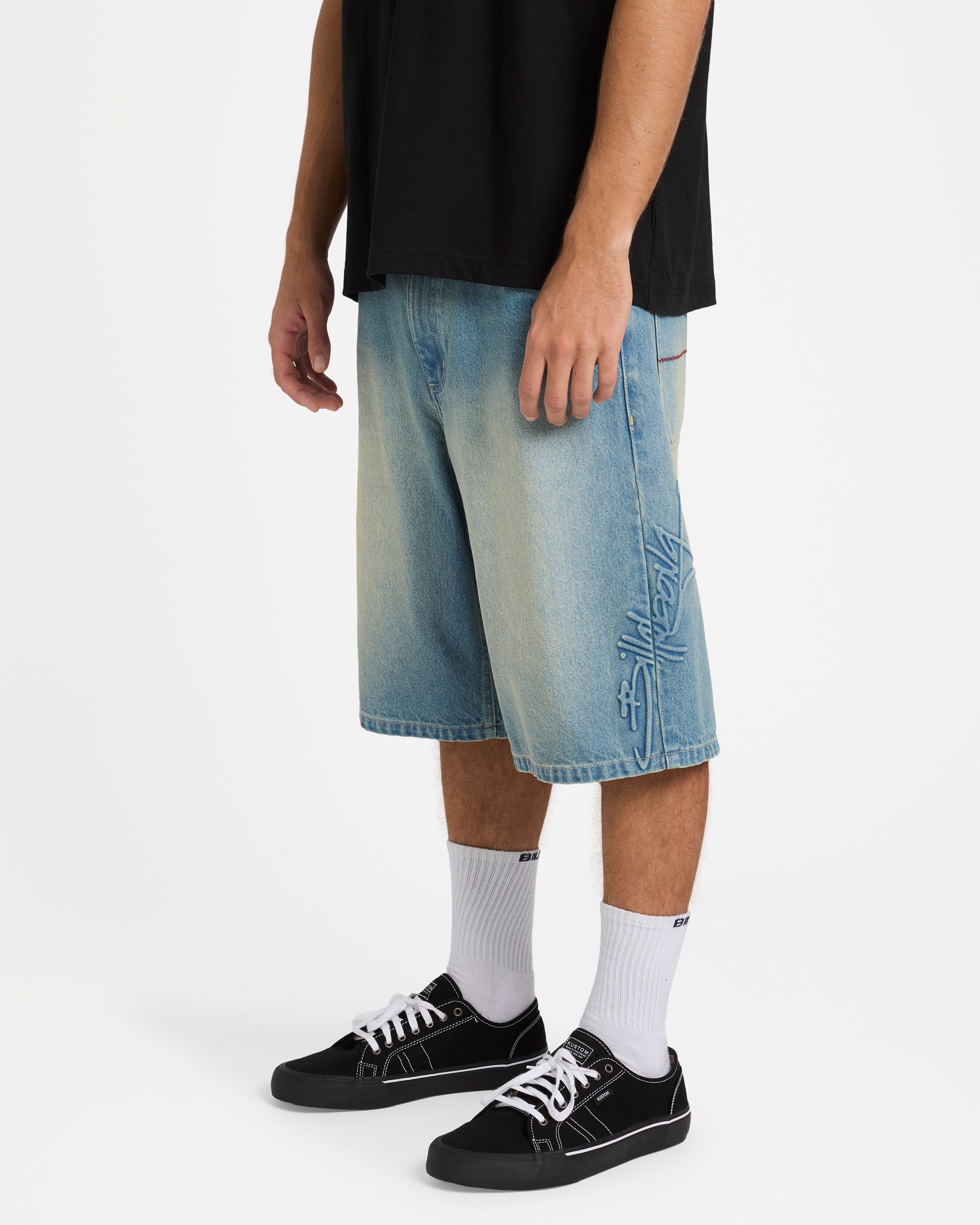 Mens Script Smoko Denim 22" Shorts