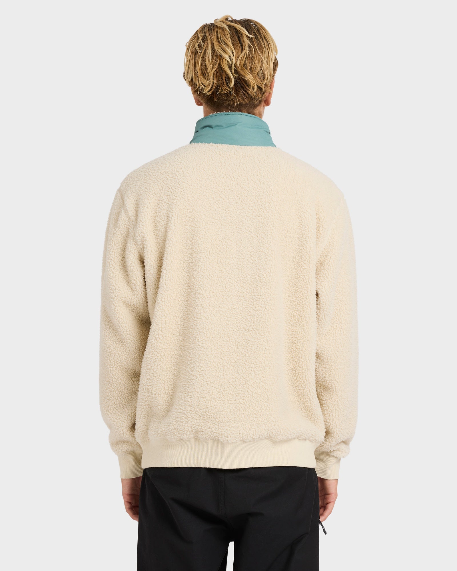 Mens Boundary Peak Mock Neck Half Zip Fleece Pullover