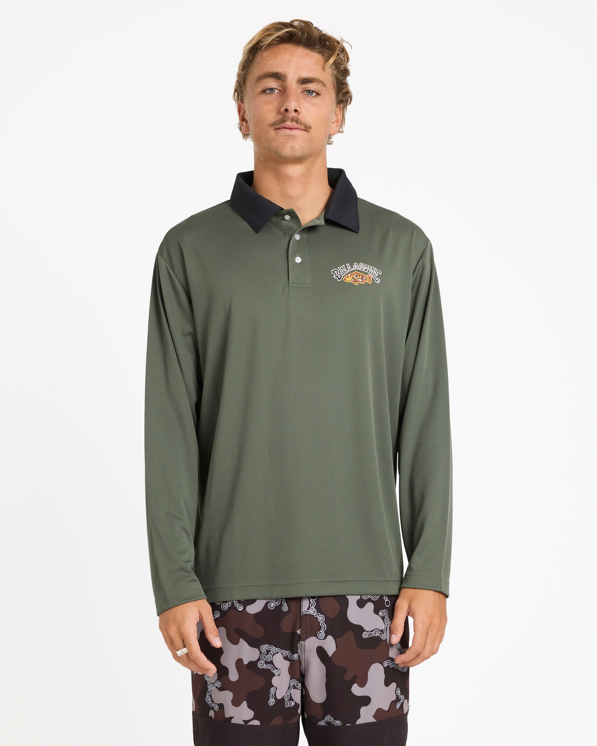 Mens Otis Mangrove Fisho Long Sleeve Rash Vest
