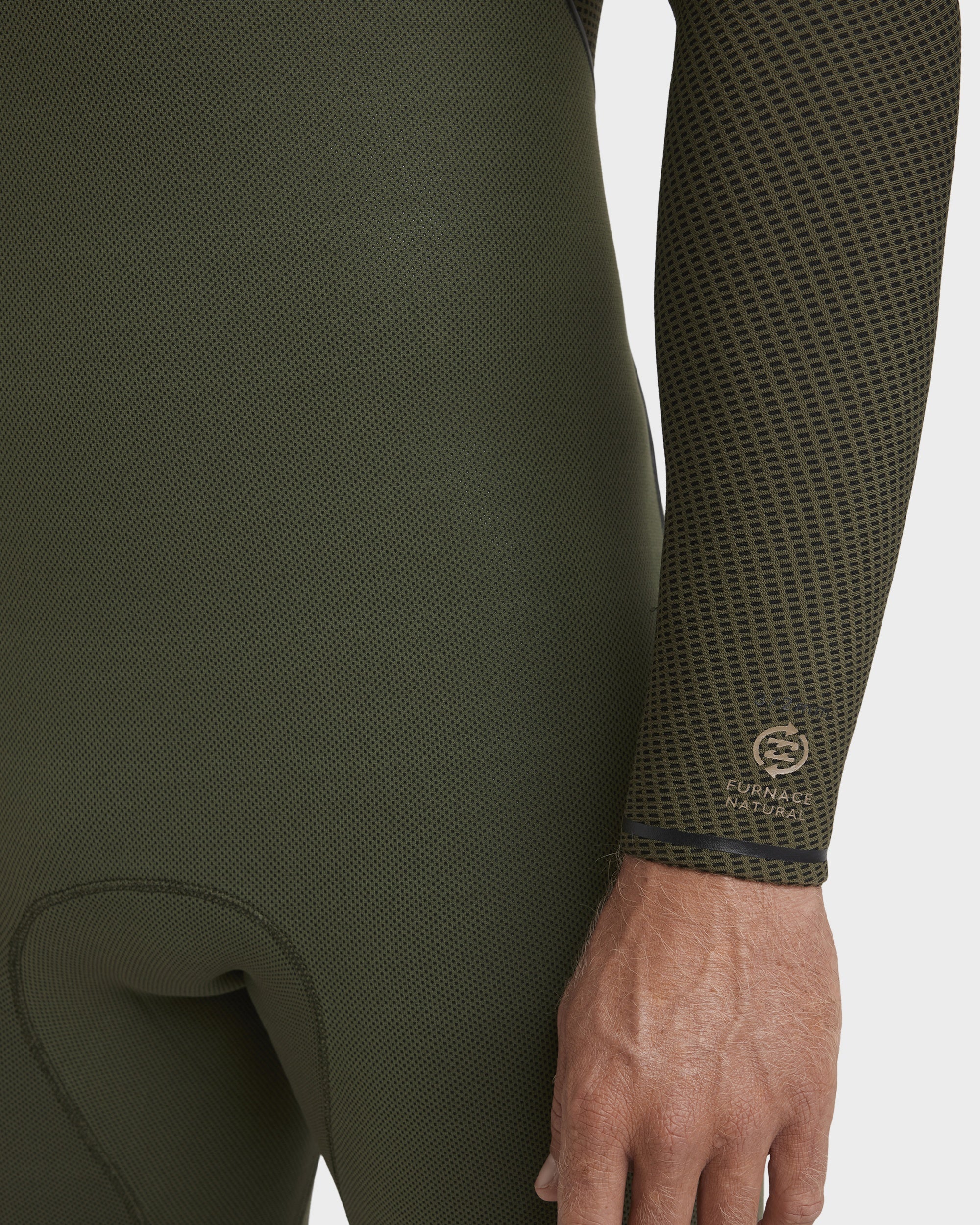 Mens 3/2mm Furnace Natural Chest Zip Wetsuit