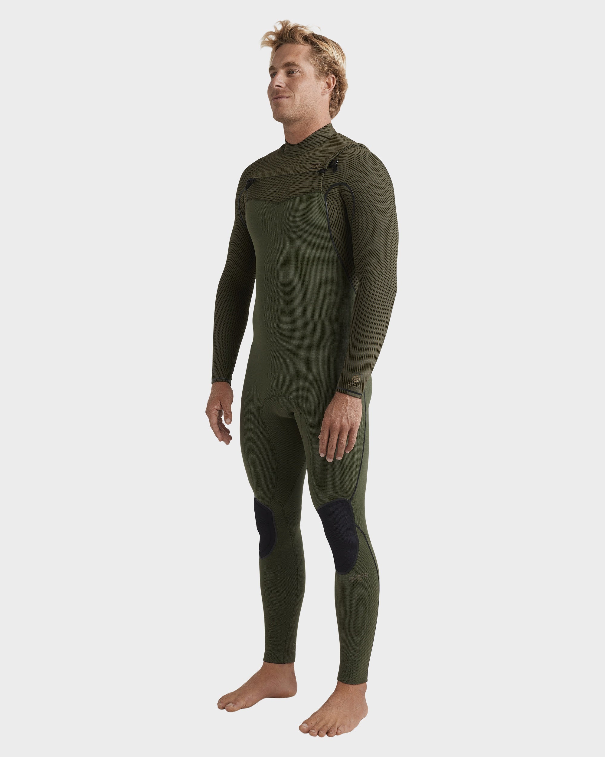 Mens 3/2mm Furnace Natural Chest Zip Wetsuit