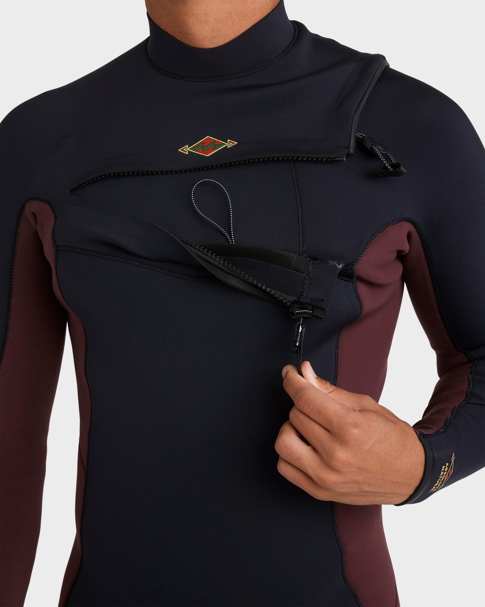 Mens 4/3 mm Absolute Natural Chest Zip Steamer Wetsuit
