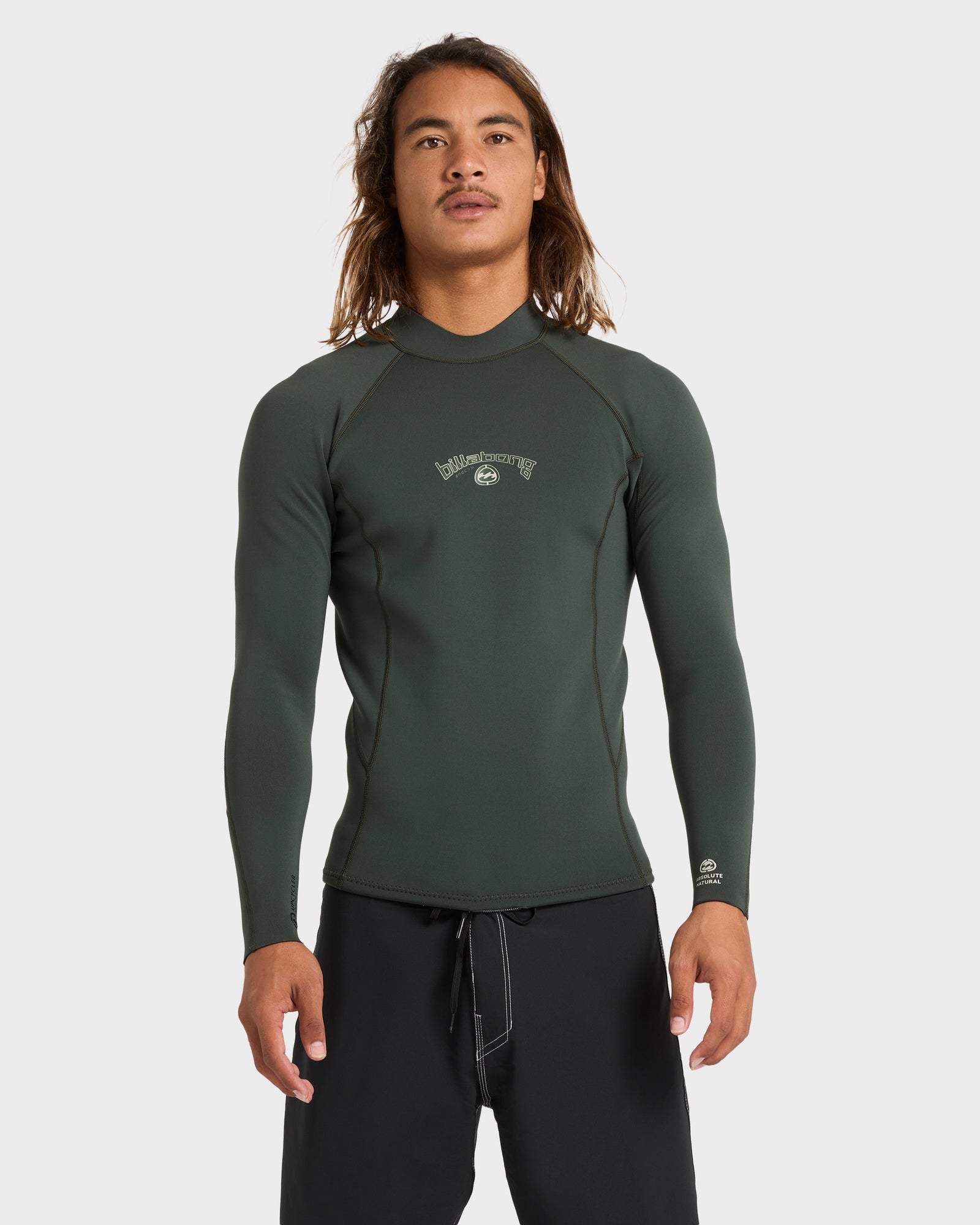 Mens 1/1mm Absolute Natural Long Sleeve Wetsuit Top