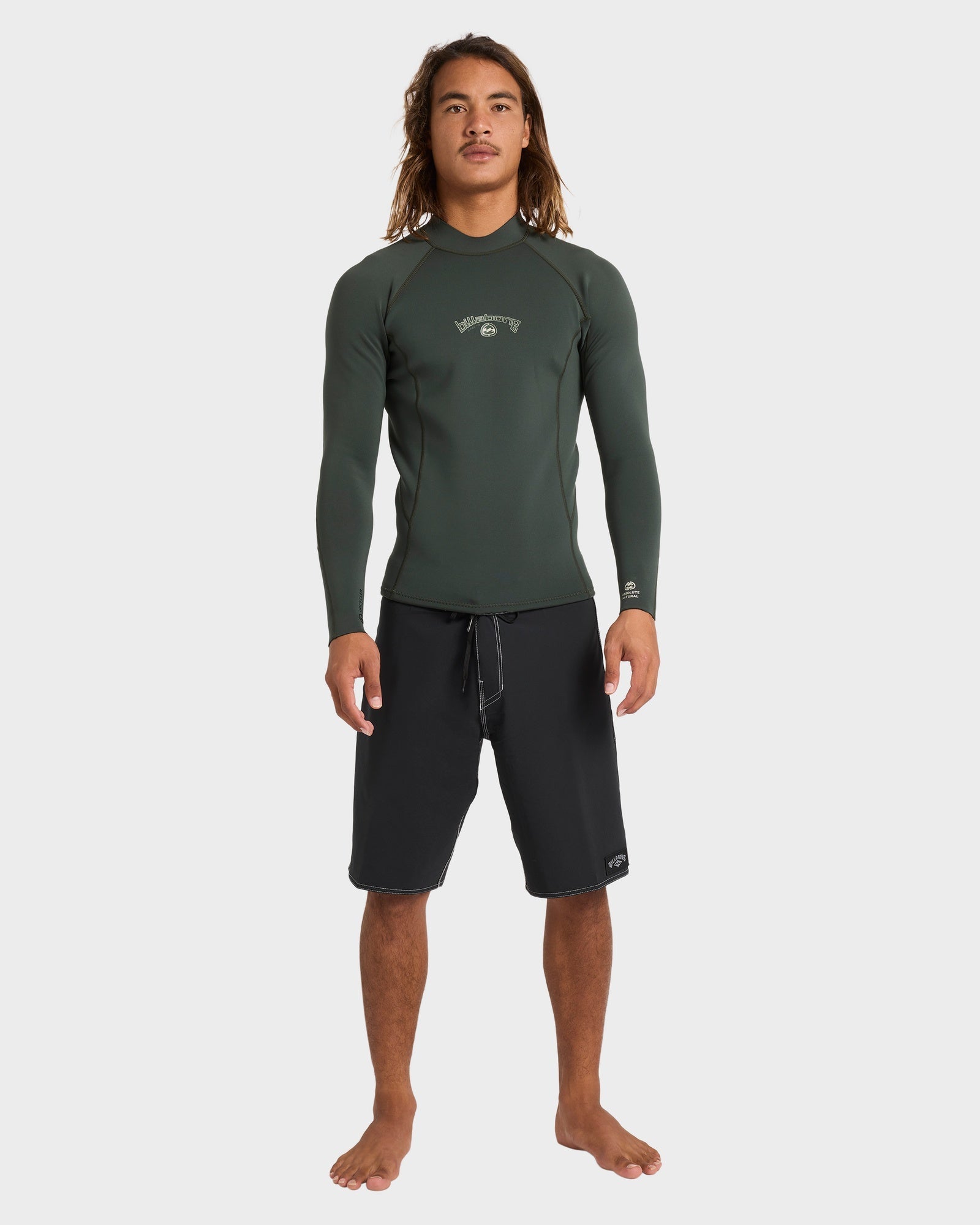Mens 1/1mm Absolute Natural Long Sleeve Wetsuit Top