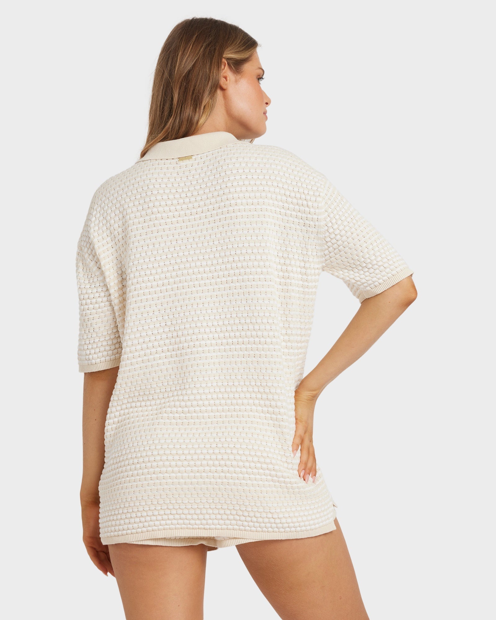 Womens Sun Bubble Stripe Knit Shirt
