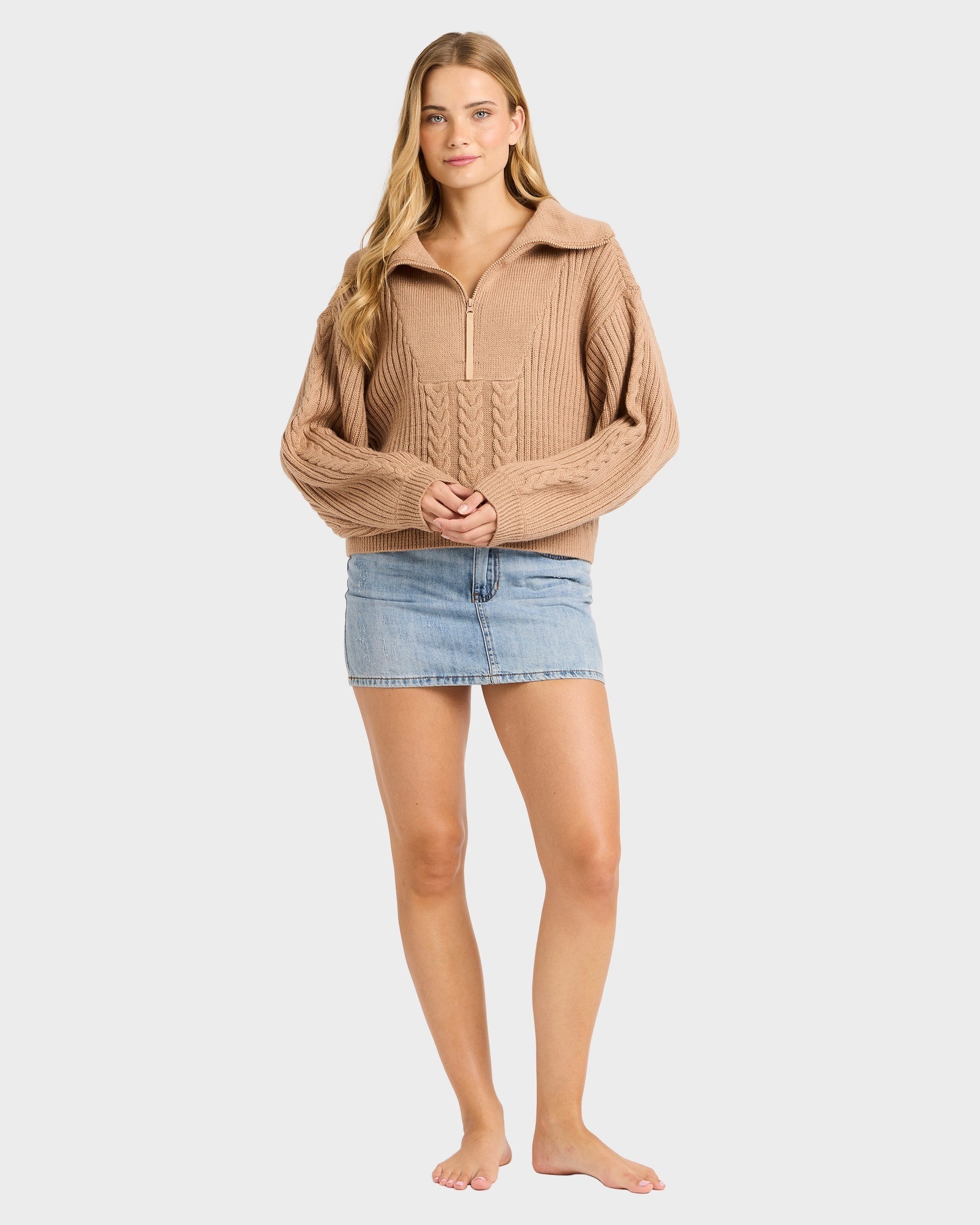 Womens Sun Zippy Sweater