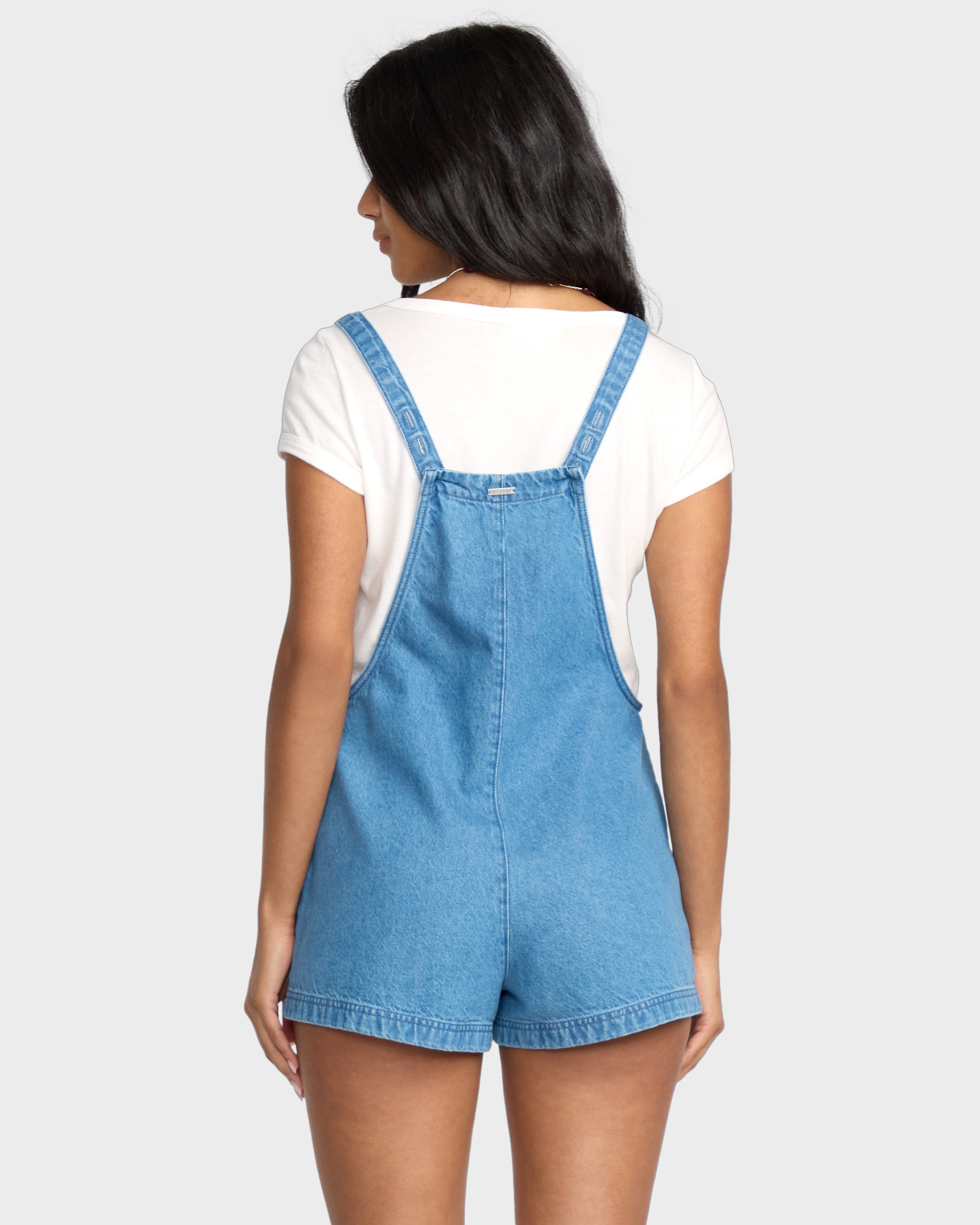 Womens Beach Crush Denim Overalls