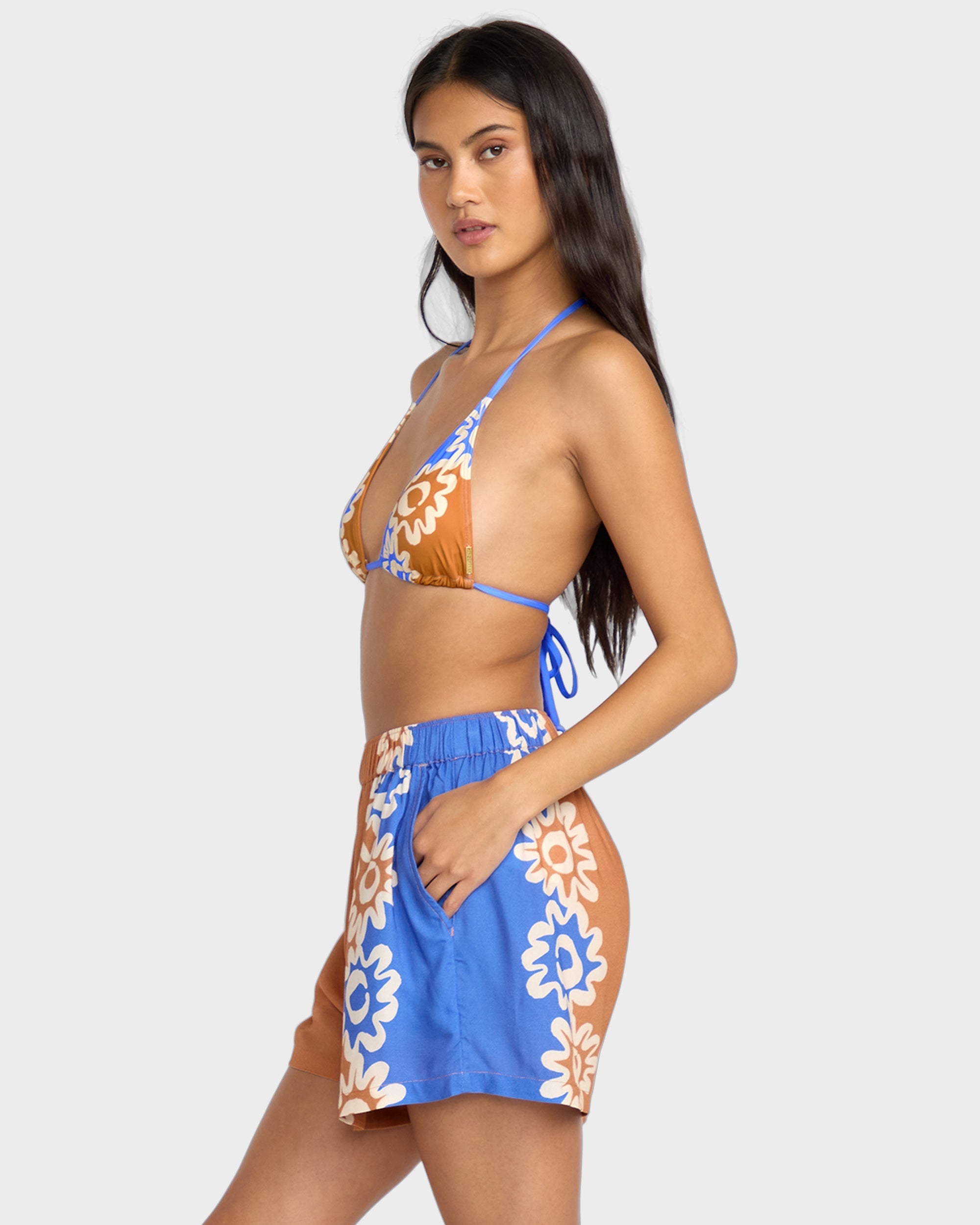 Womens Trippin Drippin Elastic Waist Shorts