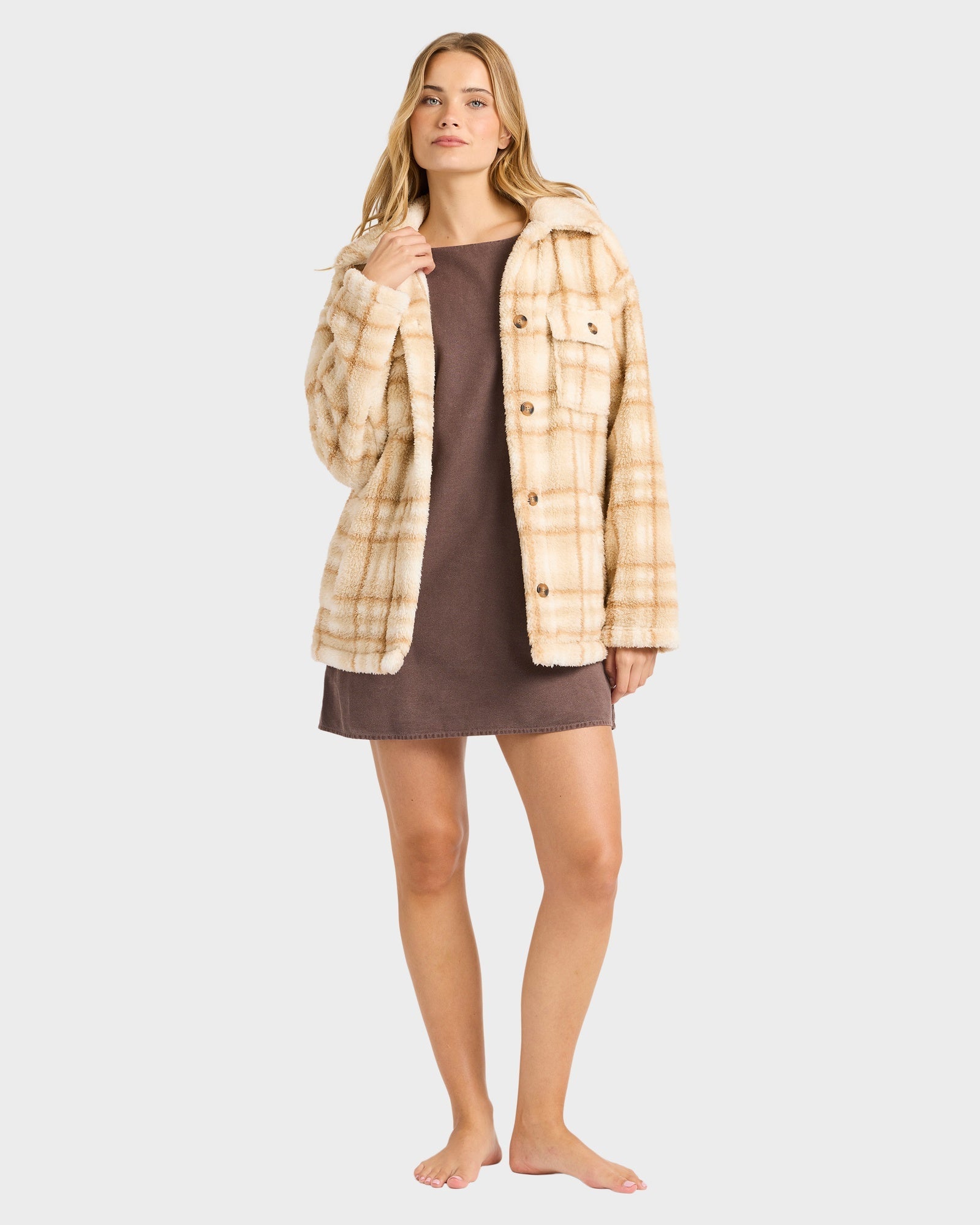 Womens Check Ya Fleece Jacket