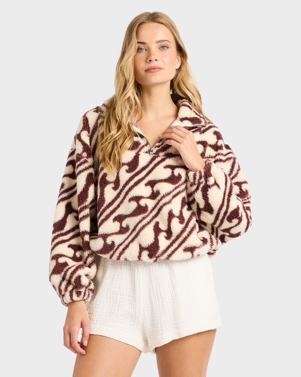 Womens Dark Wave Half Zip Pullover