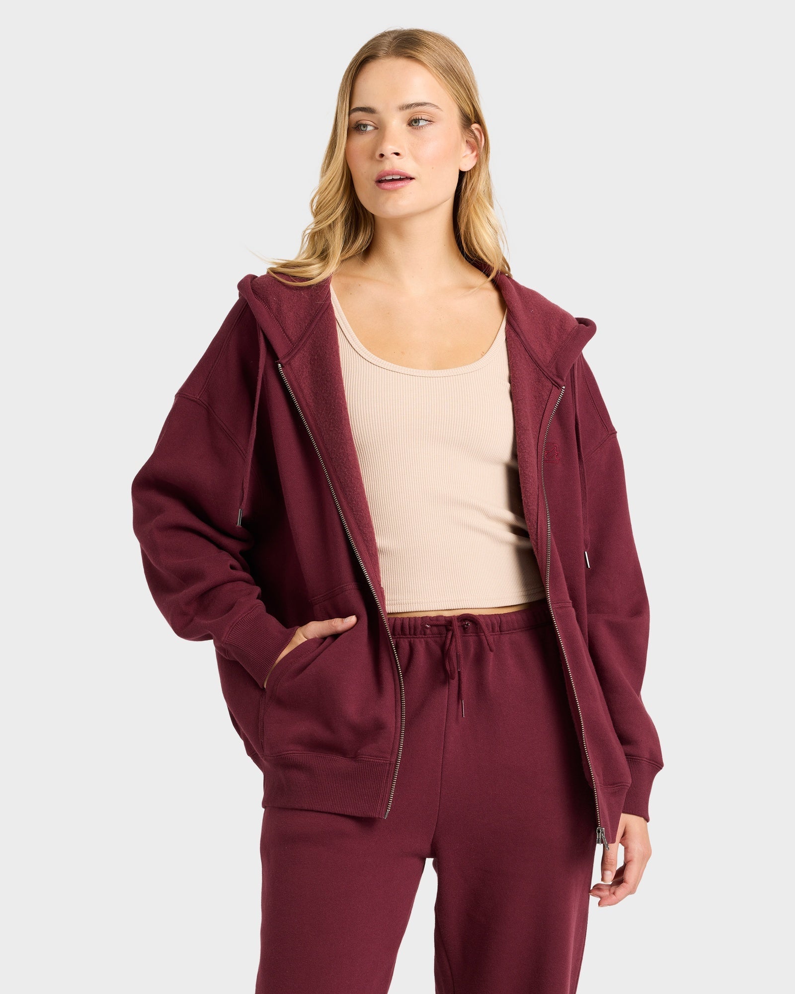 Womens Wave Essentials Zip Up Hoodie