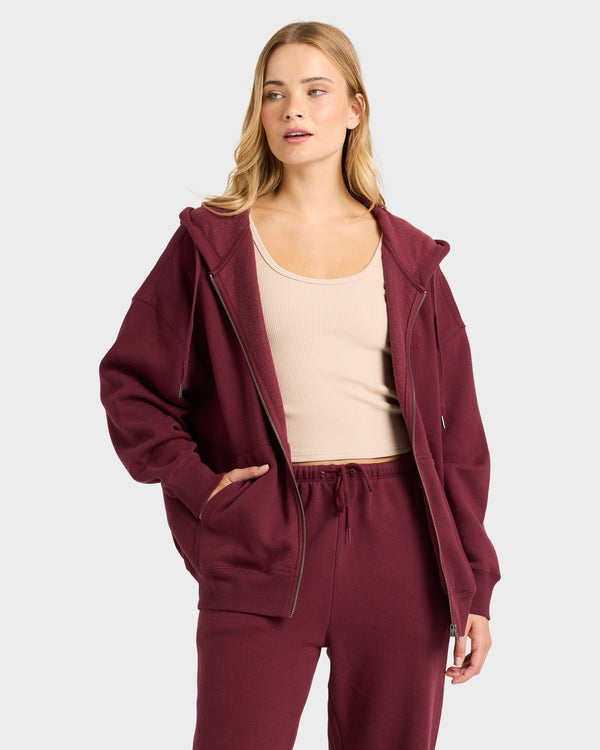 Womens Wave Essentials Zip Up Hoodie