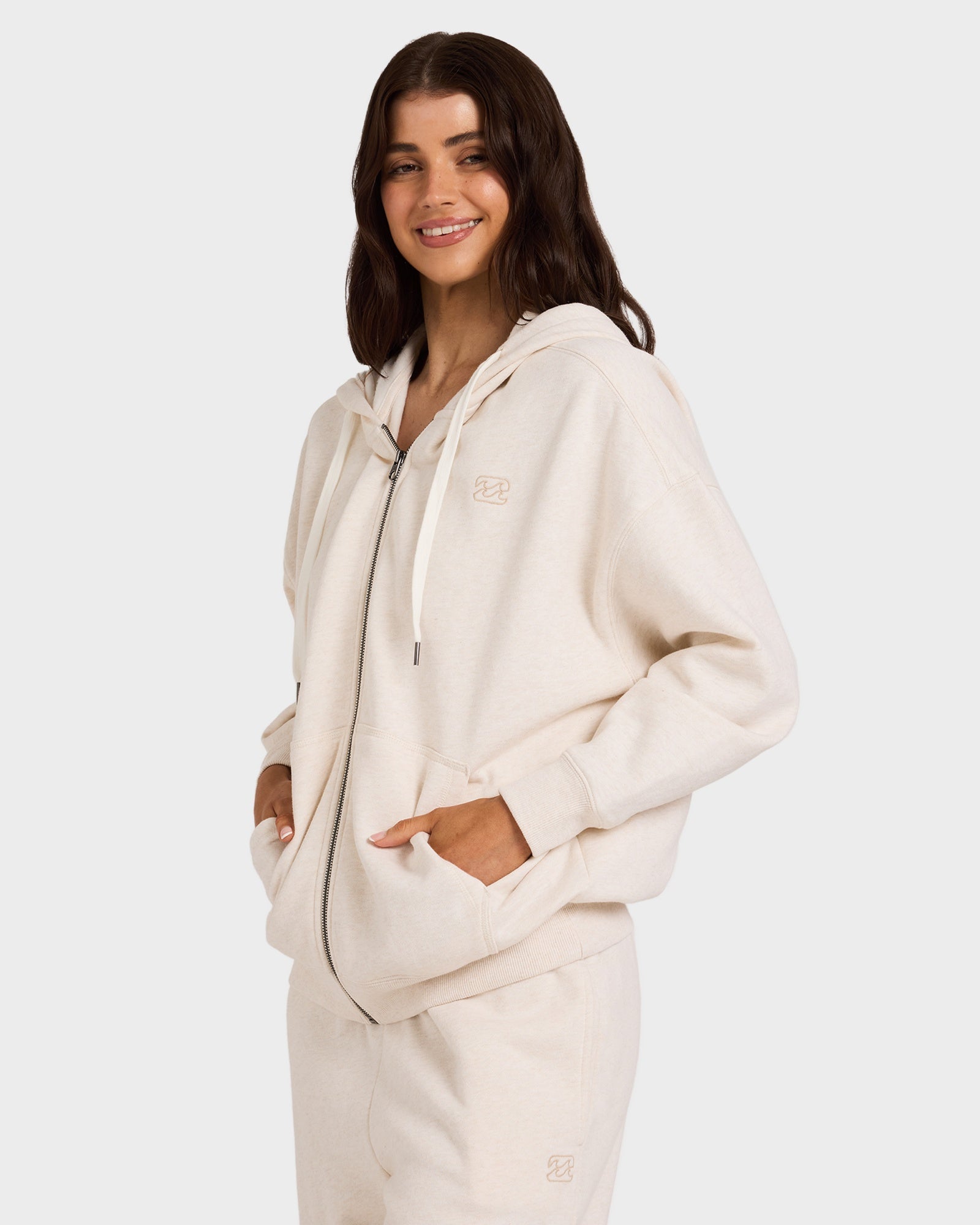 Womens Wave Essentials Zip Up Hoodie