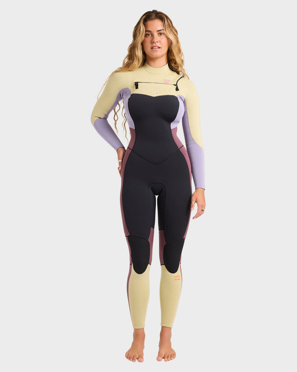 Womens 3/2mm Synergy Natural Chest Zip Steamer Wetsuit