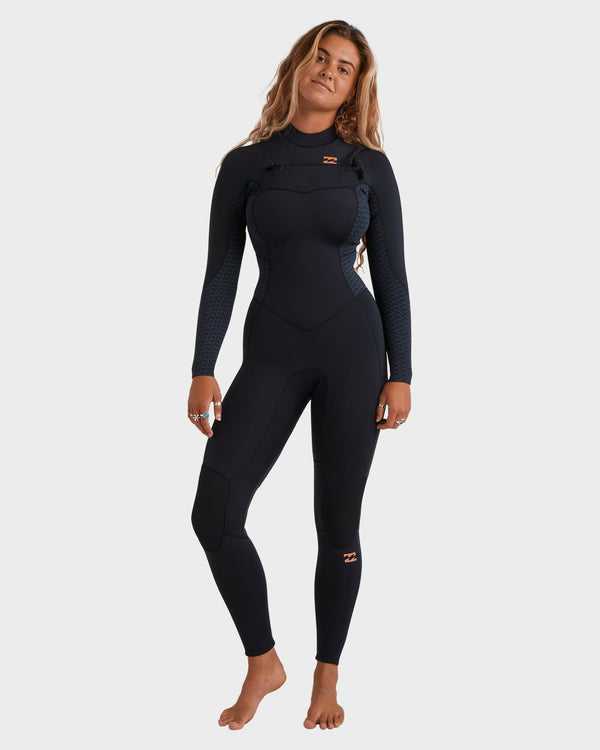 Womens 4/3mm Synergy Natural Chest Zip Steamer Wetsuit