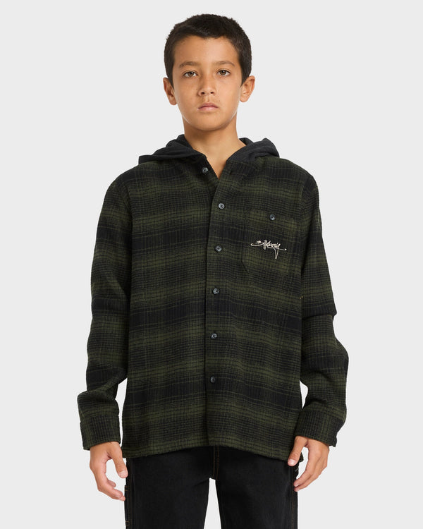 Boys 8-16 Baja Surf Flannel Long Sleeve Shirt