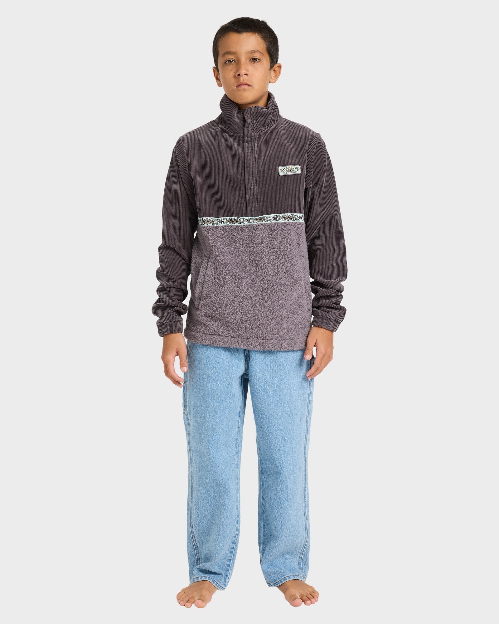 Boys 8-16 Space Lobster Half Zip Fleece Pullover